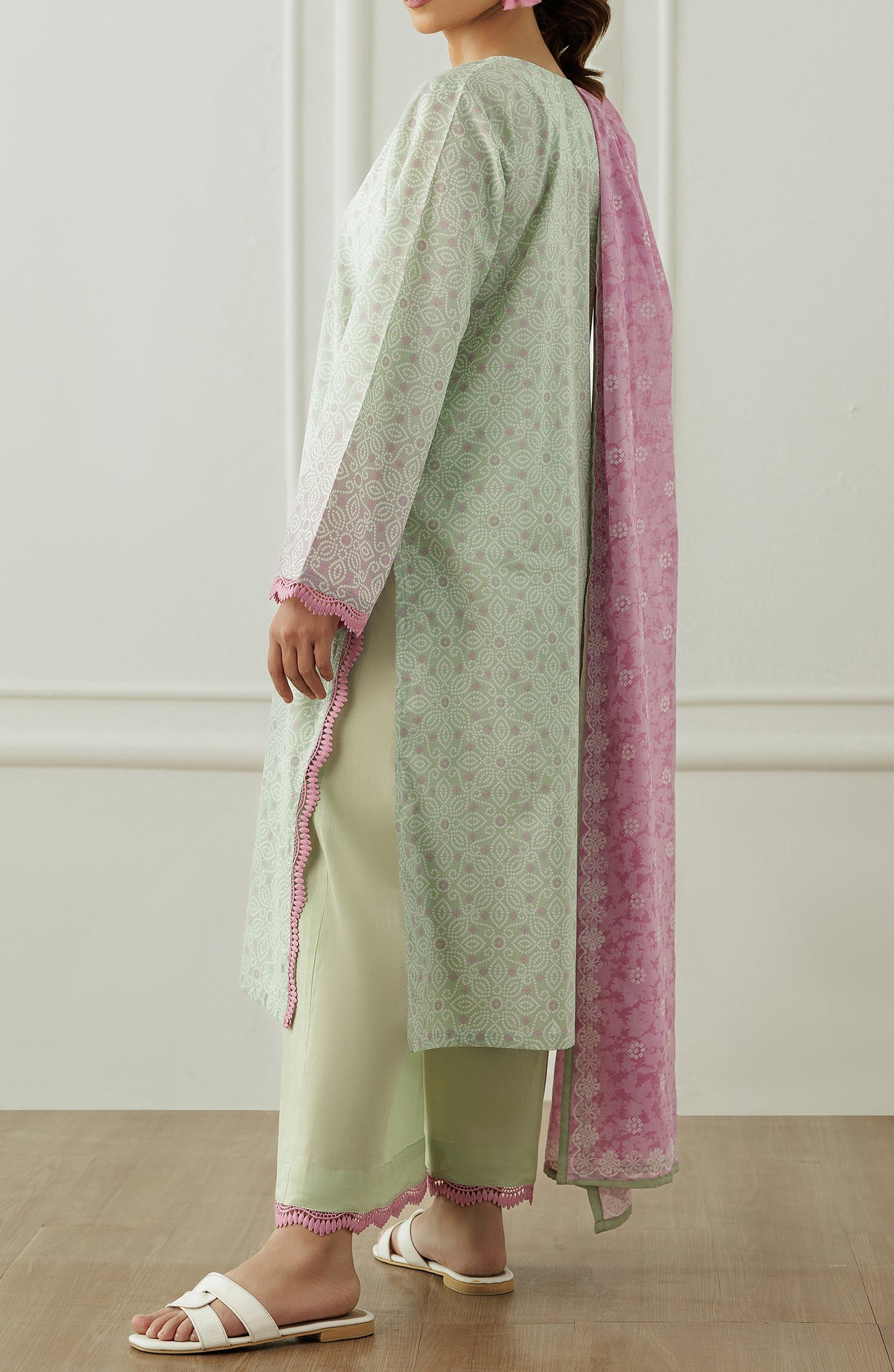 Unstitched | 3 Piece | Printed | Lawn Shirt | OTL-20785/U GREEN