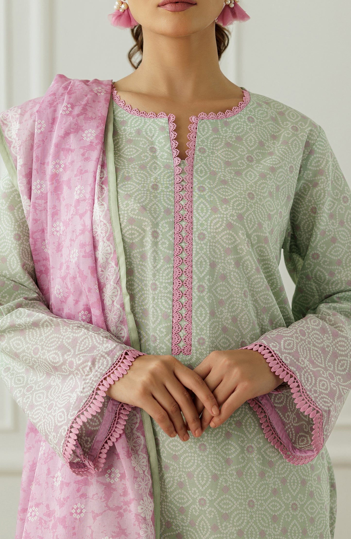 Unstitched | 3 Piece | Printed | Lawn Shirt | OTL-20785/U GREEN