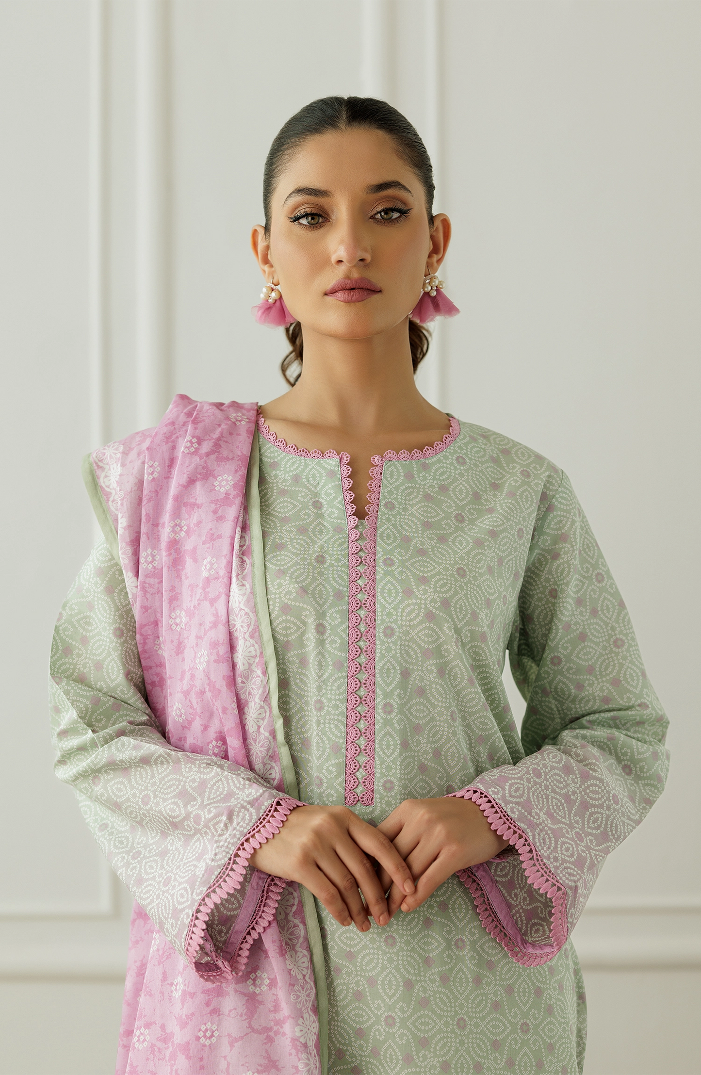 Unstitched | 3 Piece | Printed | Lawn Shirt | OTL-20785/U GREEN