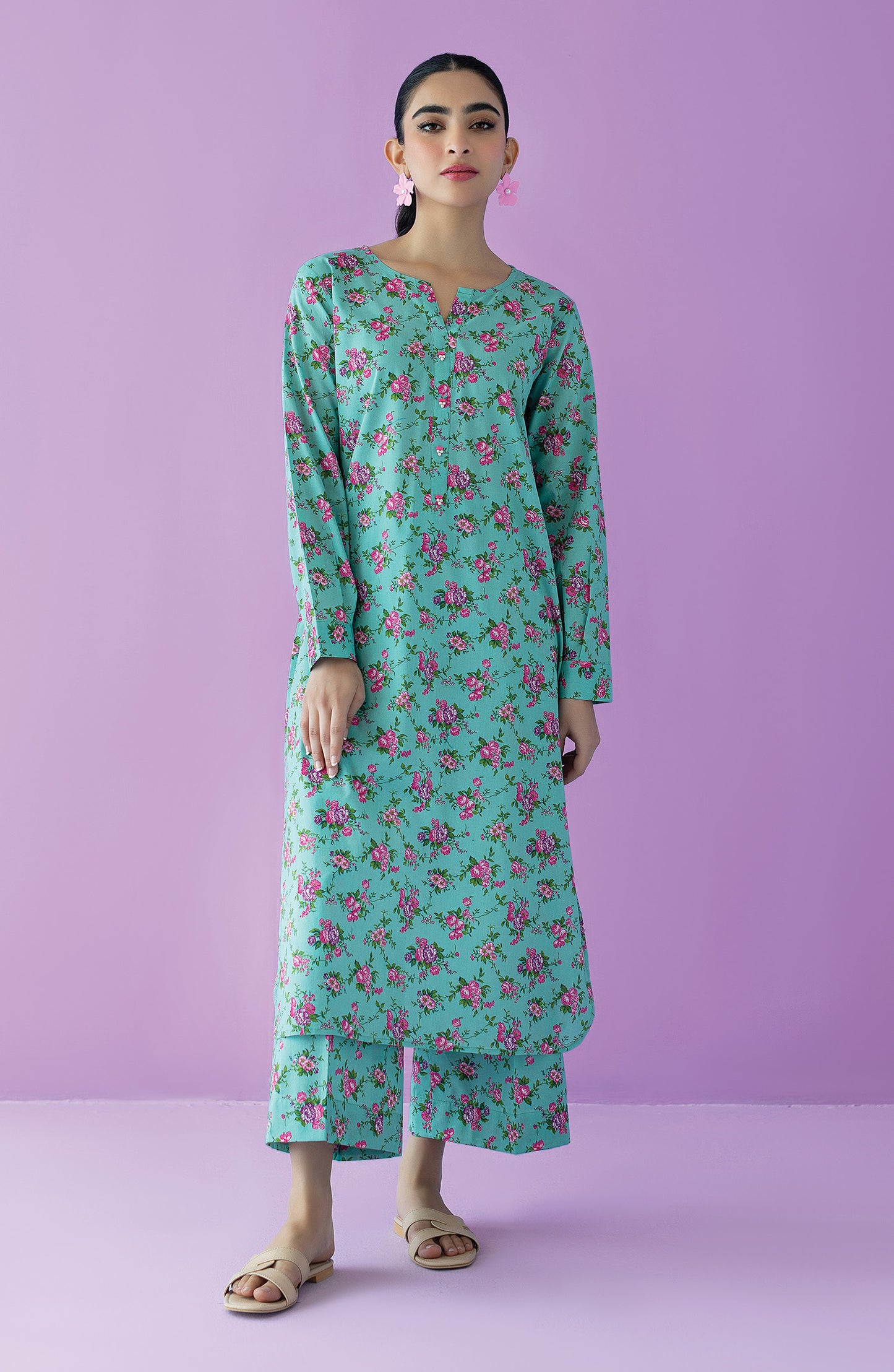 NRDS-23-091/S TEAL LAWN  READY TO WEAR SHIRT PANTS