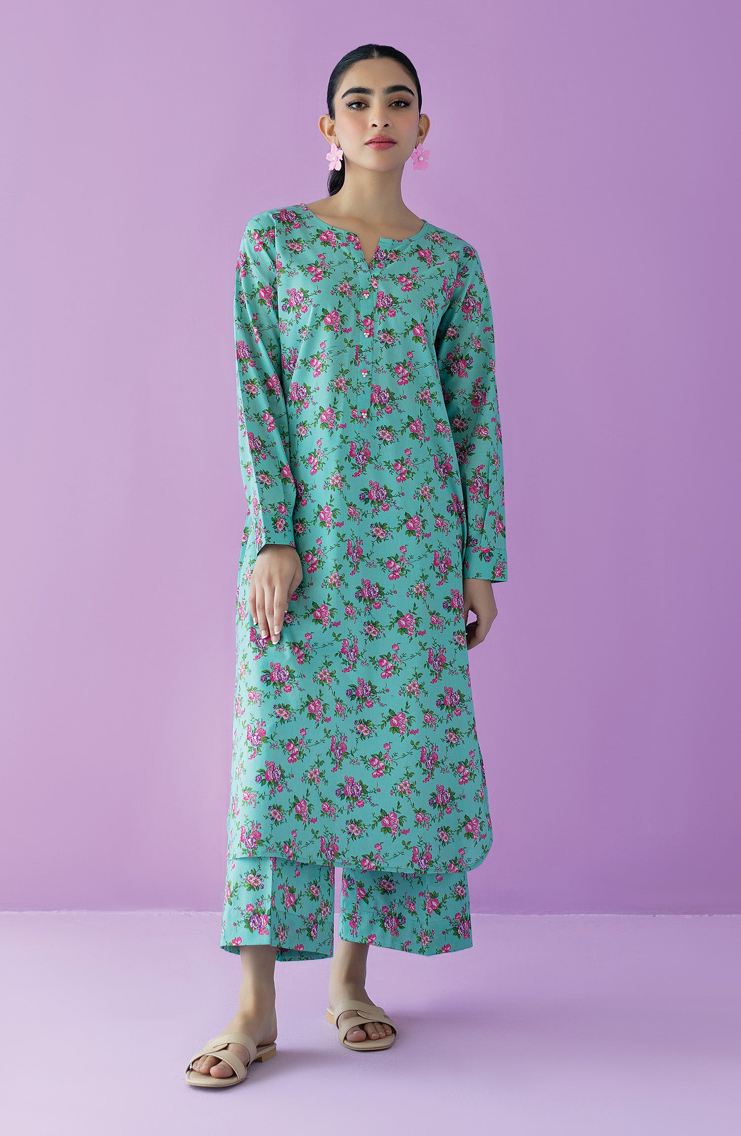 NRDS-23-091/S TEAL LAWN  READY TO WEAR SHIRT PANTS