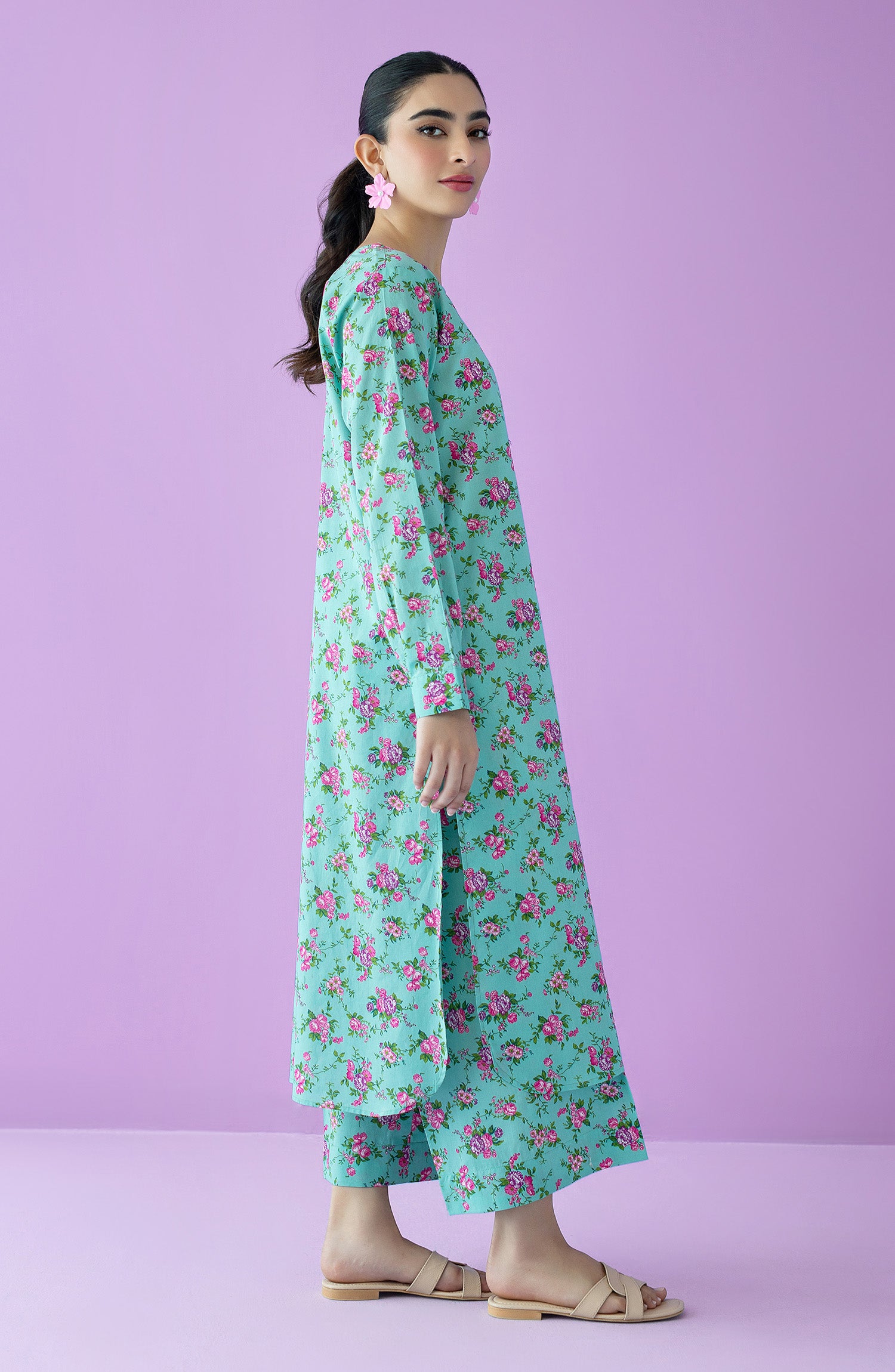NRDS-23-091/S TEAL LAWN  READY TO WEAR SHIRT PANTS