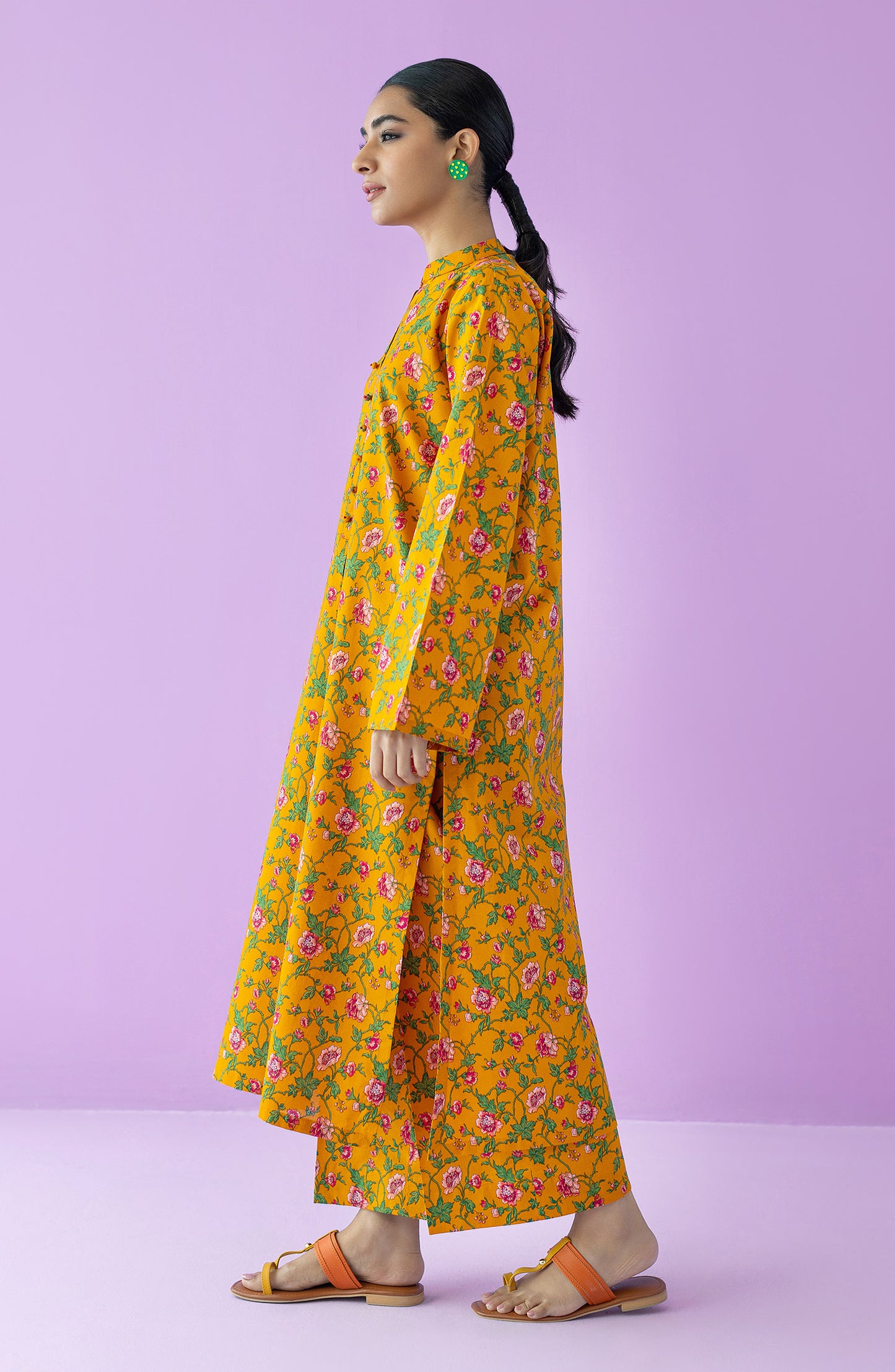 NRDS-23-056/S MUSTARD LAWN  READY TO WEAR SHIRT PANTS
