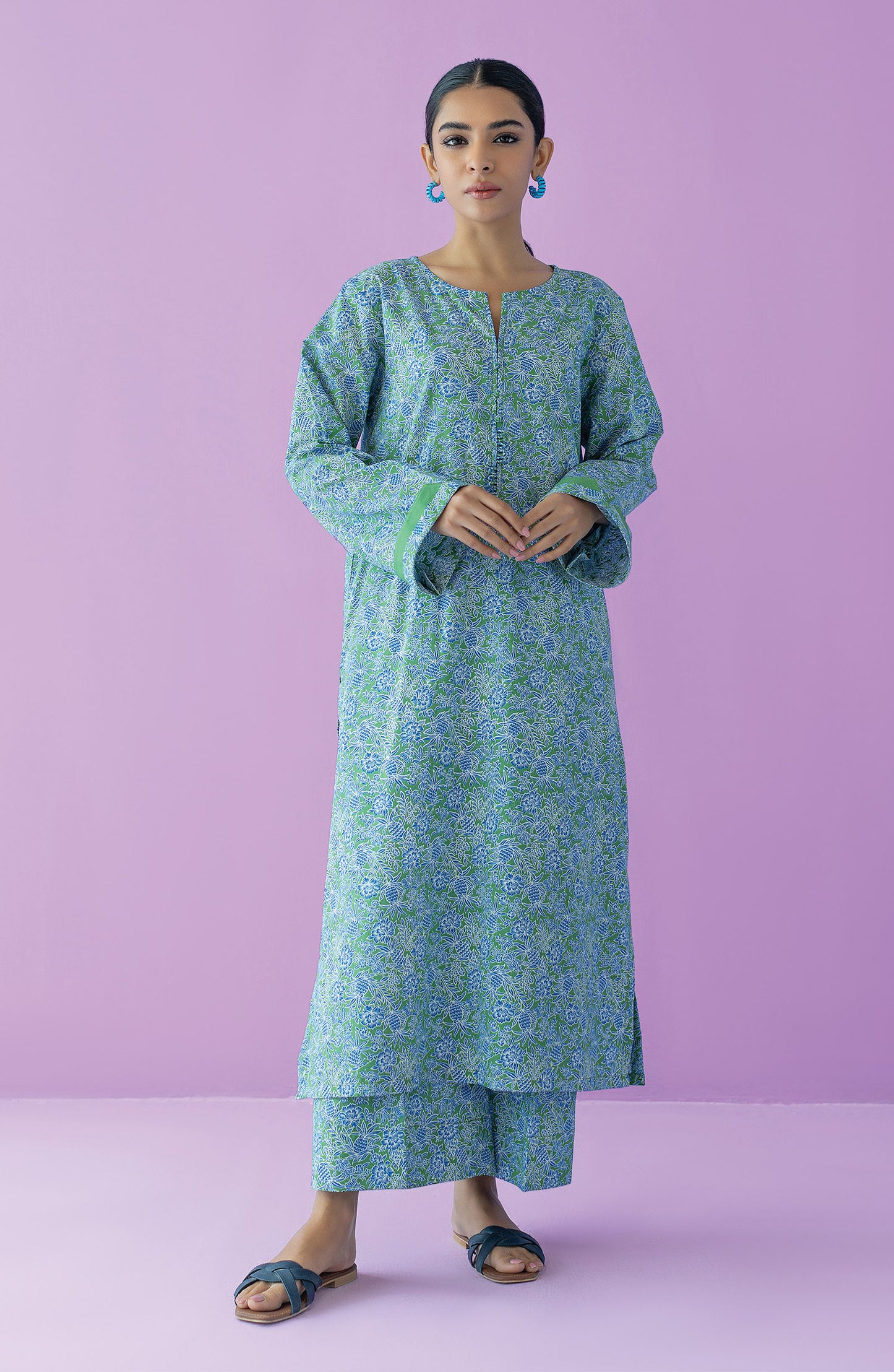 NRDS-23-051/U GREEN LAWN  UNSTITCHED SHIRT PANTS