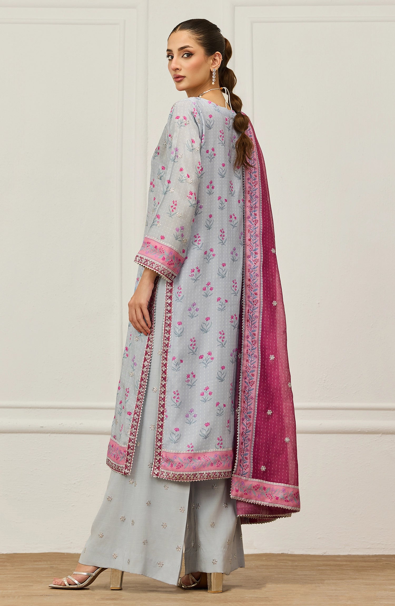 Stitched | 3 Piece | Embroidered | Raw Silk Shirt | WRC25S-3031/S ICE BLUE