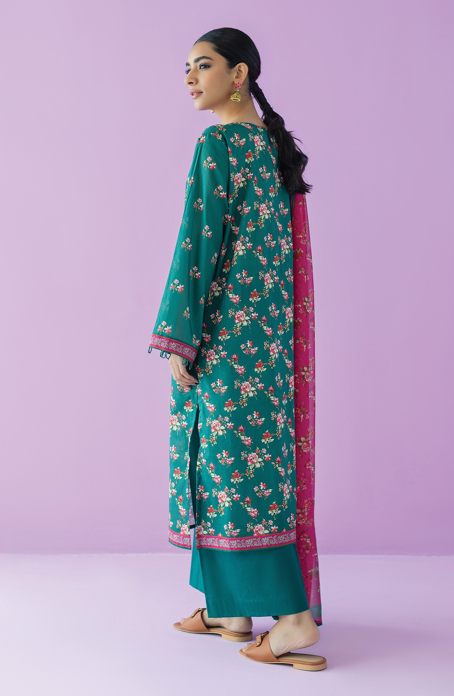 OTL-23-127/U GREEN LAWN  UNSTITCHED SHIRT DUPATTA PANTS