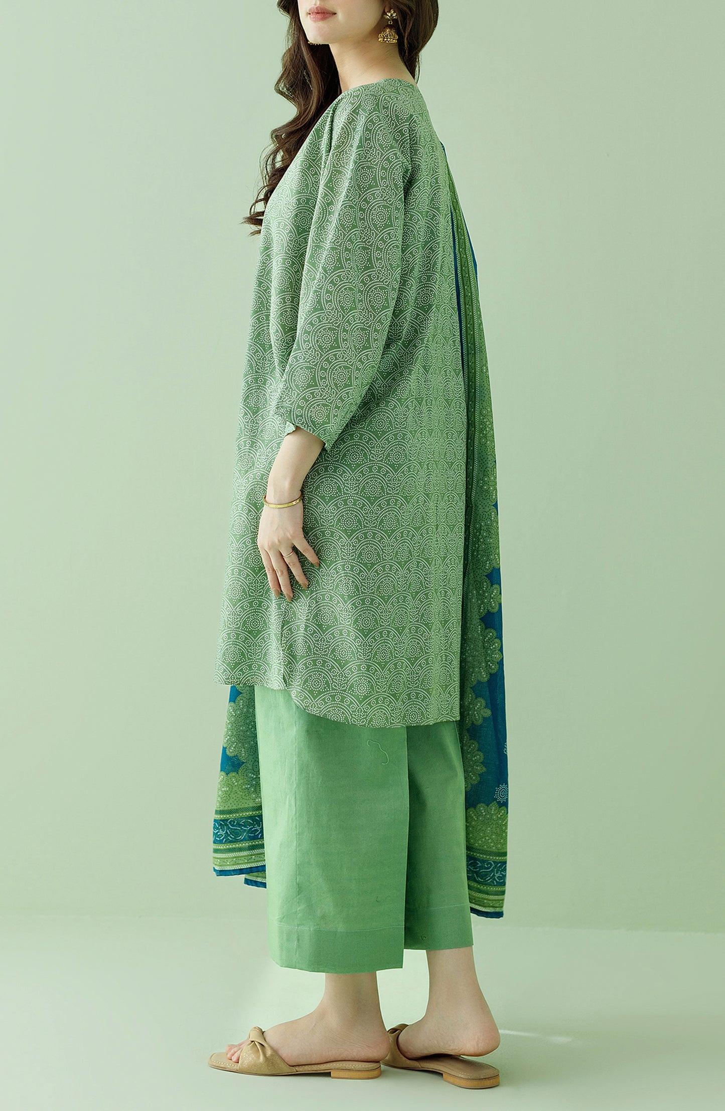 OTL-23-363/U L.GREEN LAWN Women UNSTITCHED SHIRT DUPATTA PANTS