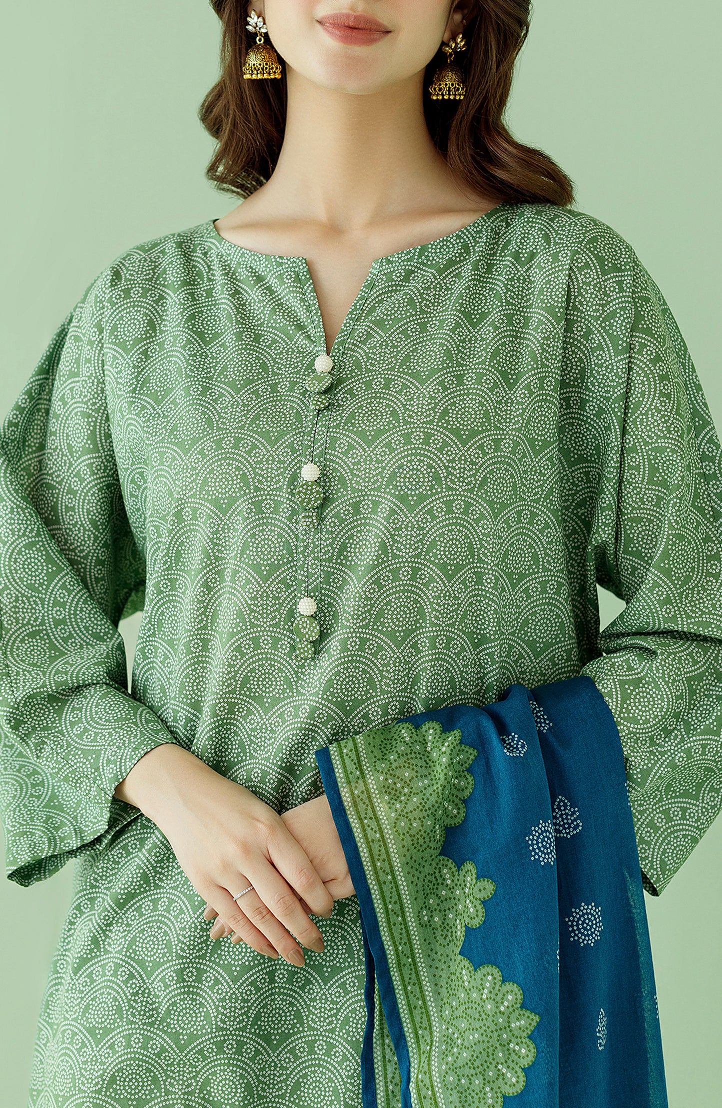 OTL-23-363/U L.GREEN LAWN Women UNSTITCHED SHIRT DUPATTA PANTS