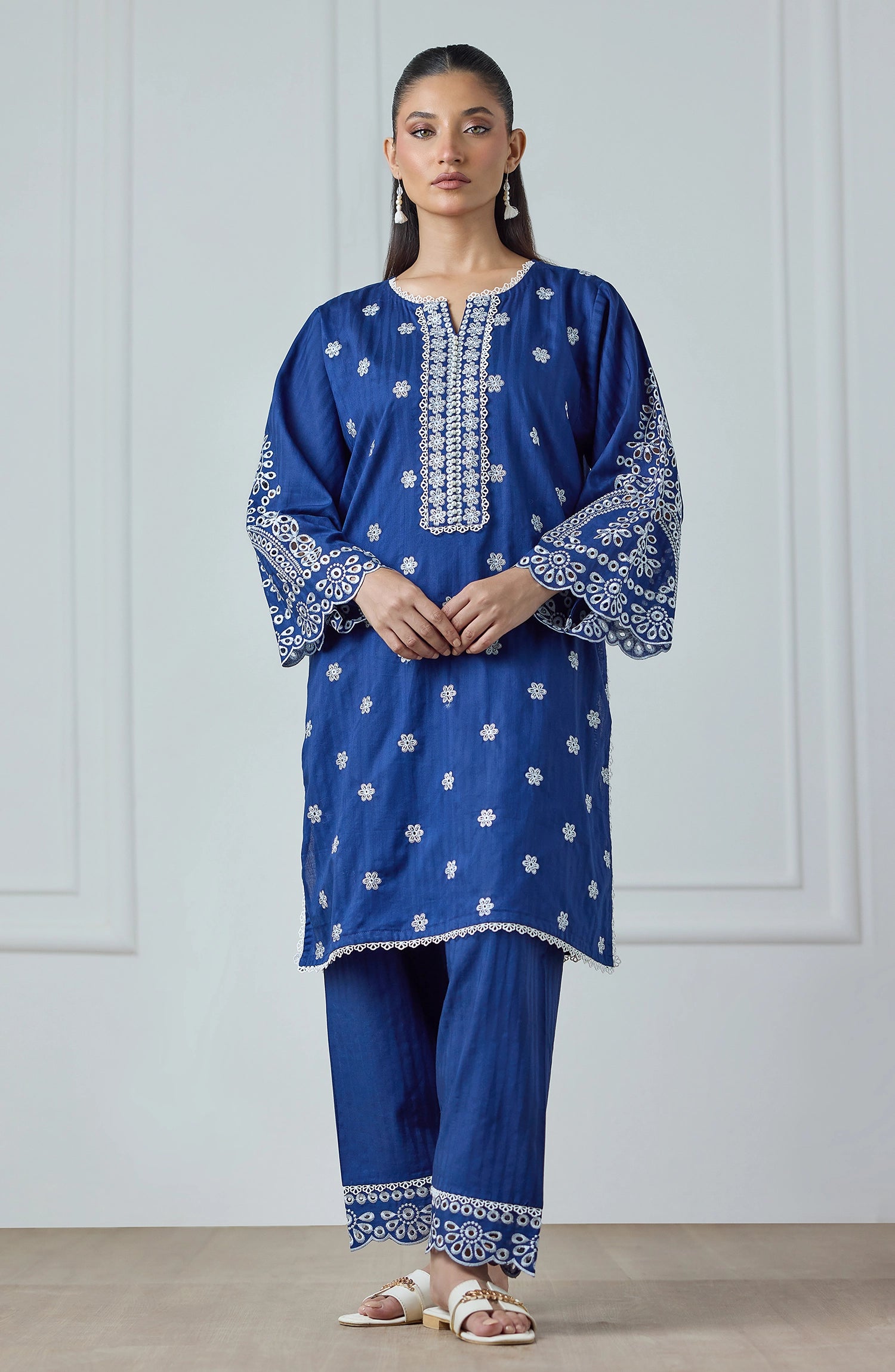 Stitched | 2 Piece | Embroidered | Saya Jacquard Shirt | WRCC25S-2030/S BLUE