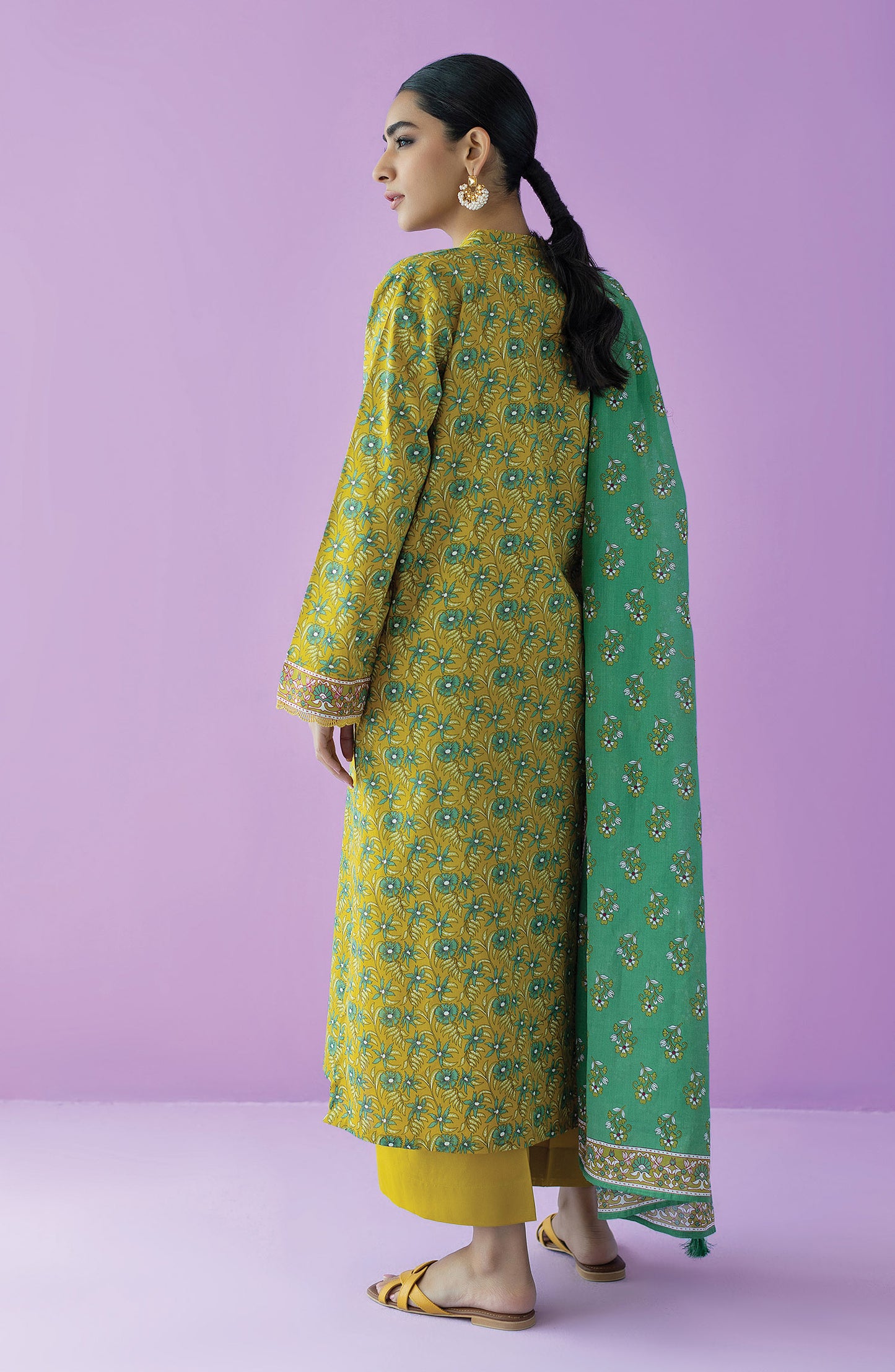 OTL-23-145/S MEHNDI LAWN  READY TO WEAR SHIRT DUPATTA PANTS