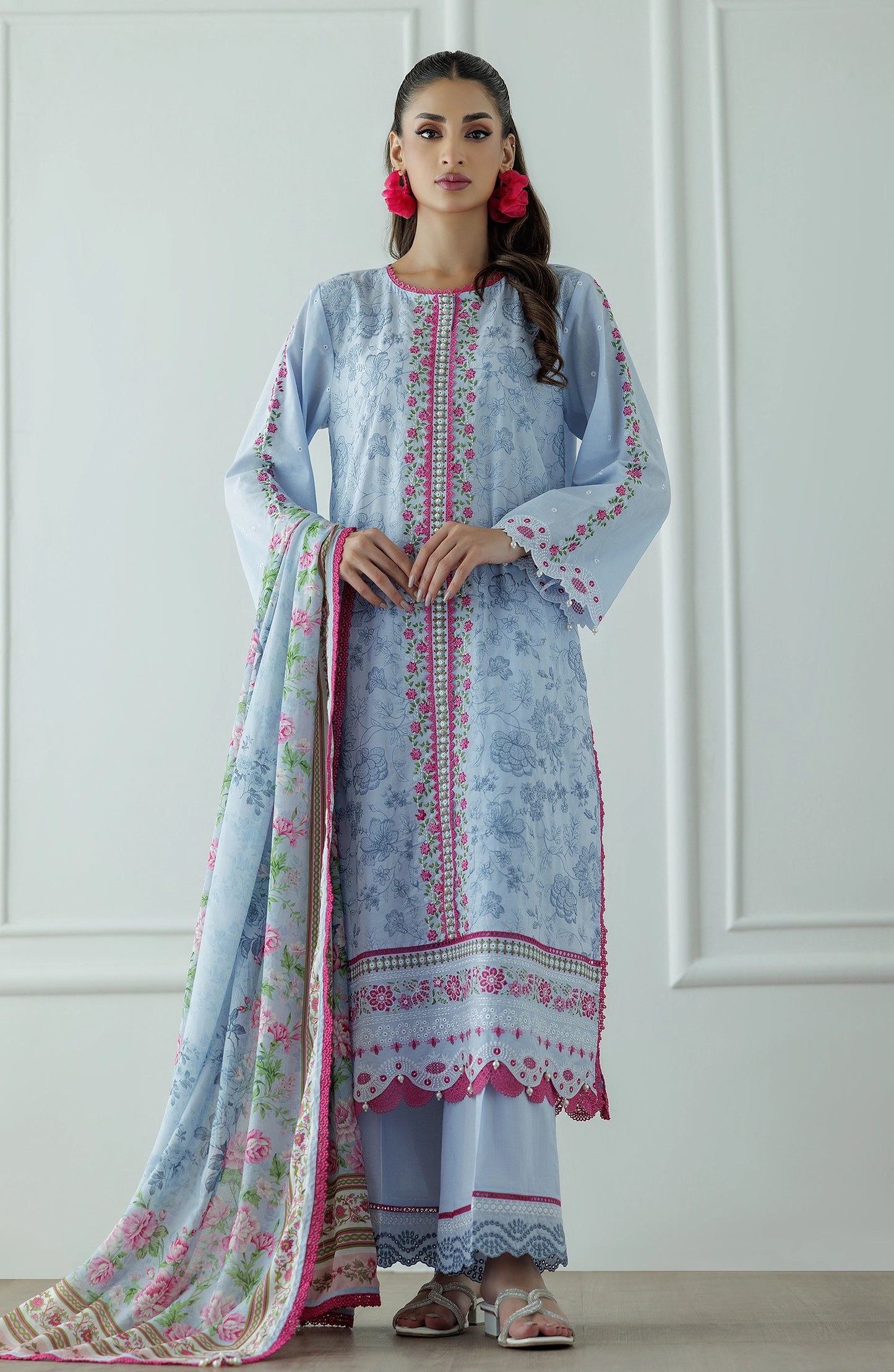 UNSTITCHED | 3 Piece | Luxury Premium Embroidered | WRC25S-3008