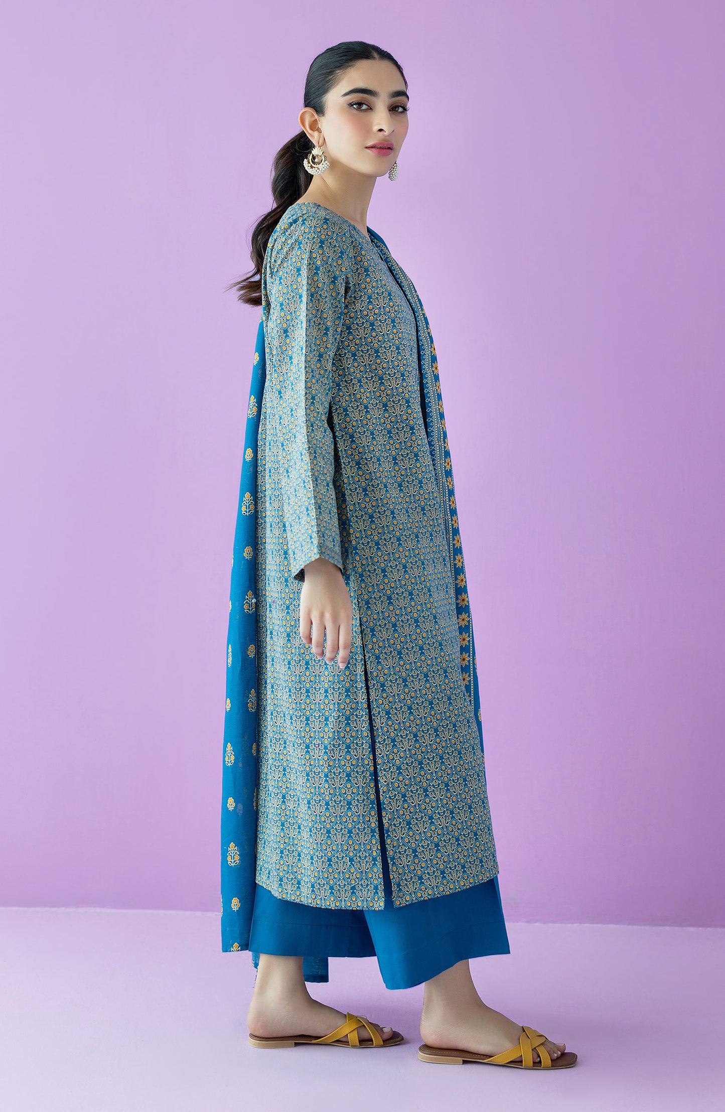 OTL-23-155/S BLUE LAWN  READY TO WEAR SHIRT DUPATTA PANTS