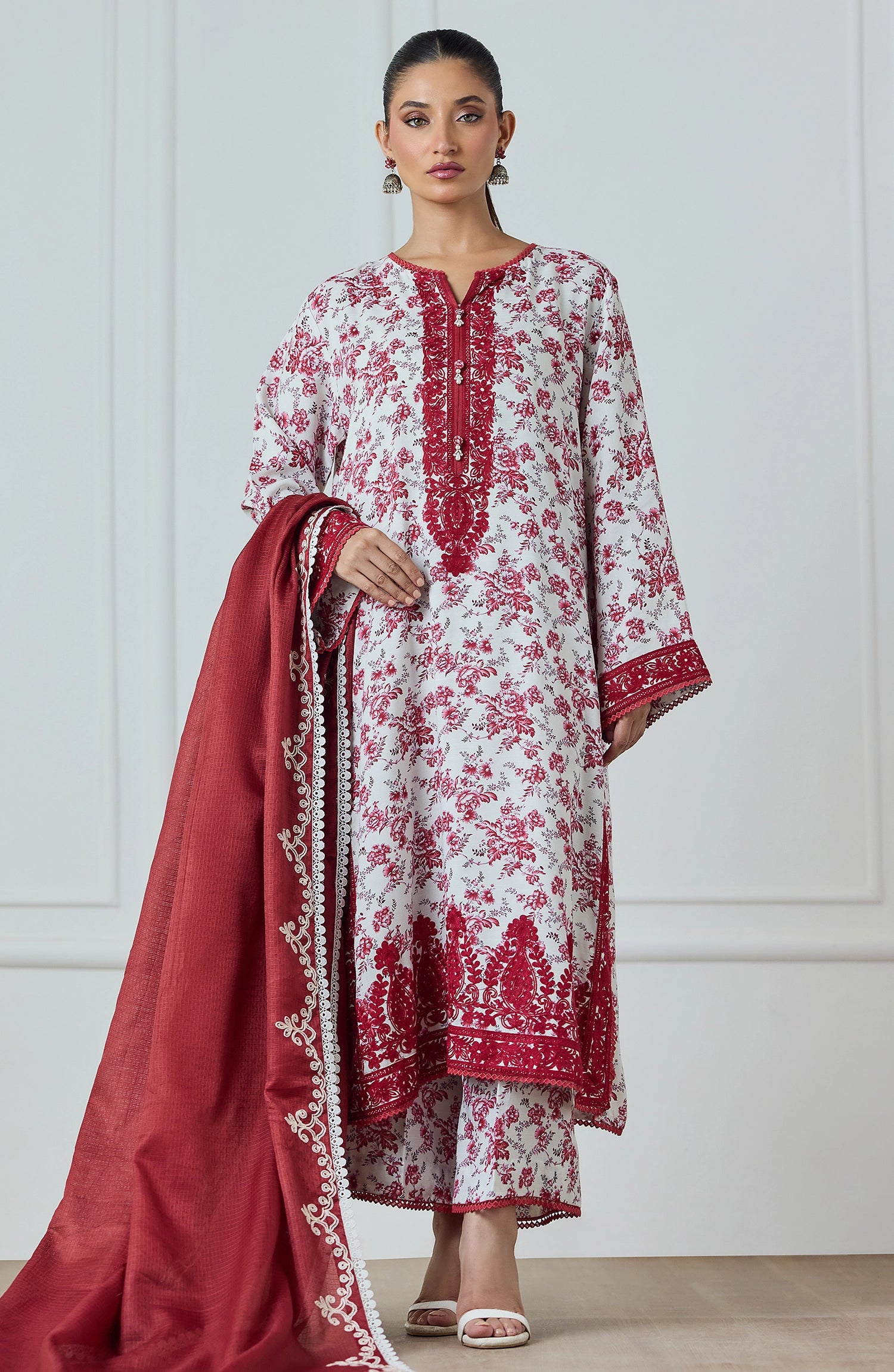 Stitched | 3 Piece | Embroidered | Raw Silk Shirt | WRCC25S-3005/S BEIGE