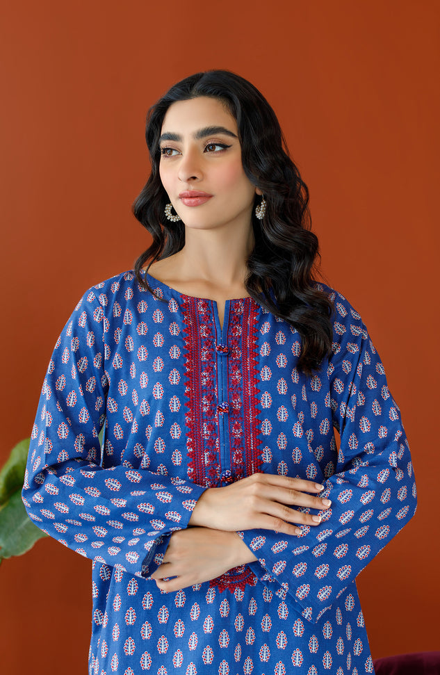 NRDS-23-146/U BLUE KHADDAR Women UNSTITCHED SHIRT PANTS