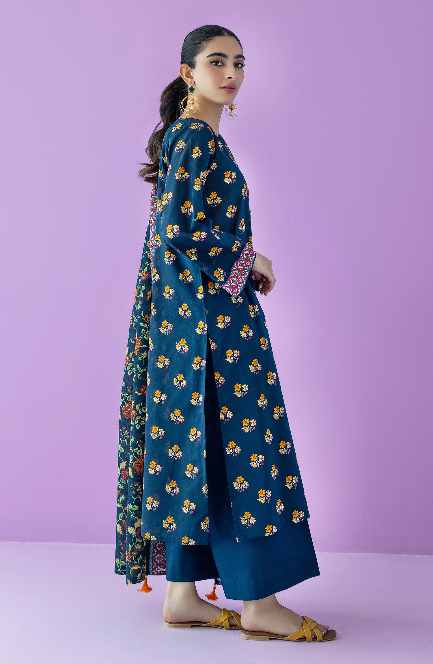 OTL-23-153/S NAVY LAWN  READY TO WEAR SHIRT DUPATTA PANTS