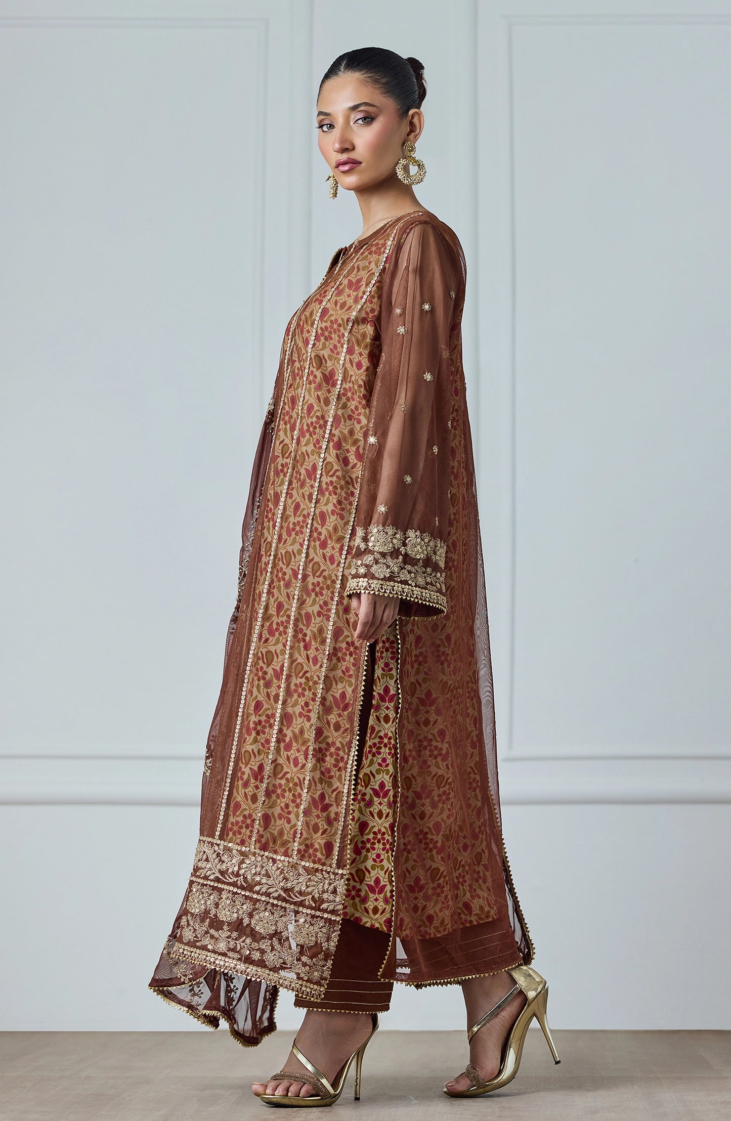 Stitched | 3 Piece | Embroidered | Poly Net Shirt | WRFP24W-3003/S MAROON