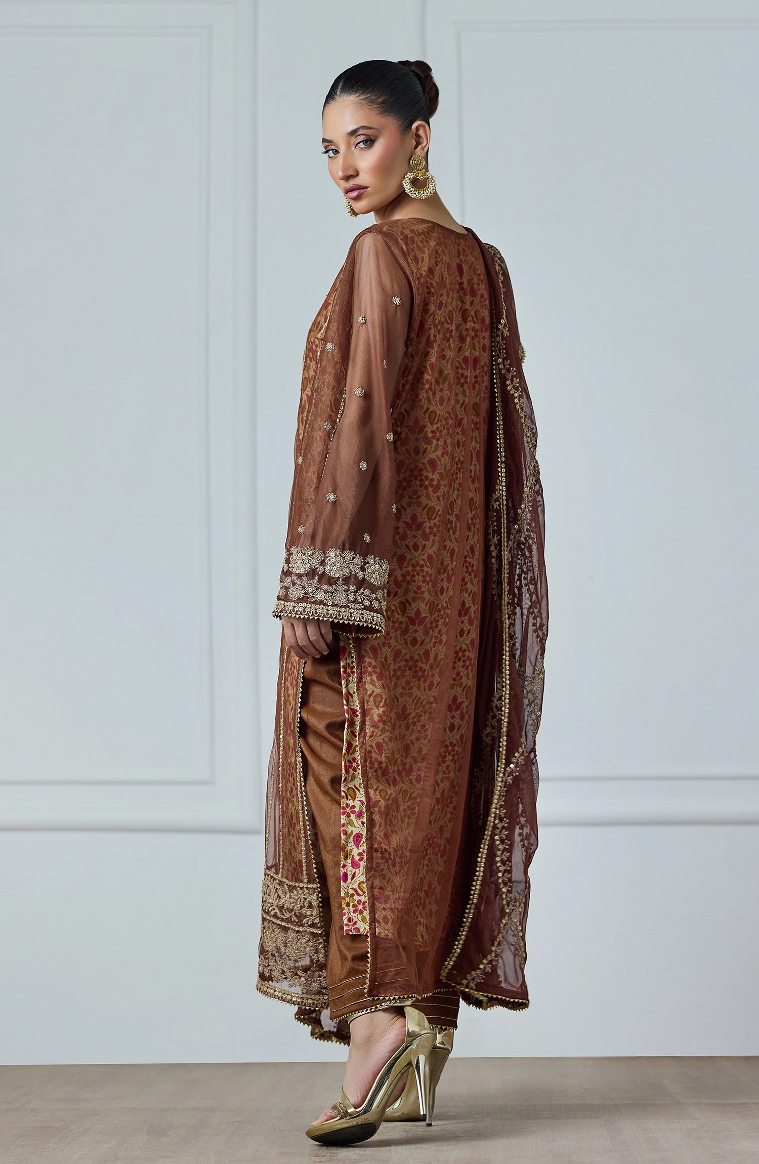 Stitched | 3 Piece | Embroidered | Poly Net Shirt | WRFP24W-3003/S MAROON