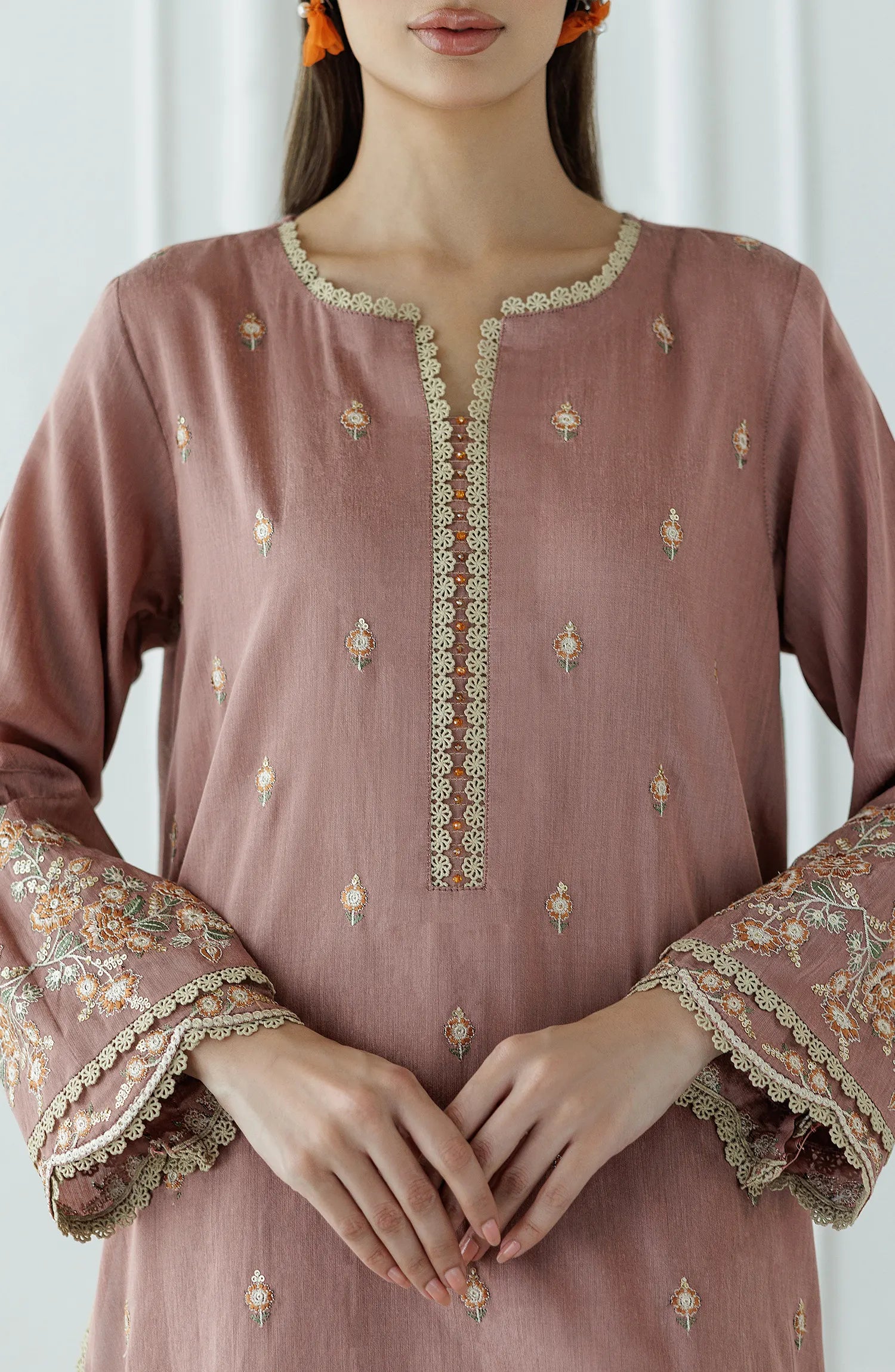 Stitched | 2 Piece | Embroidered | Cotton Silk Shirt | WRHC25S-2002/S MAGENTA