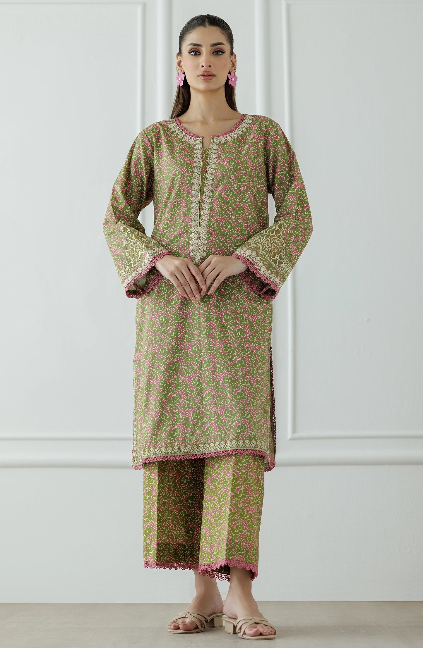 Stitched | 2 Piece | Embroidered | Cambric Shirt | WRCC25S-2045/S GREEN