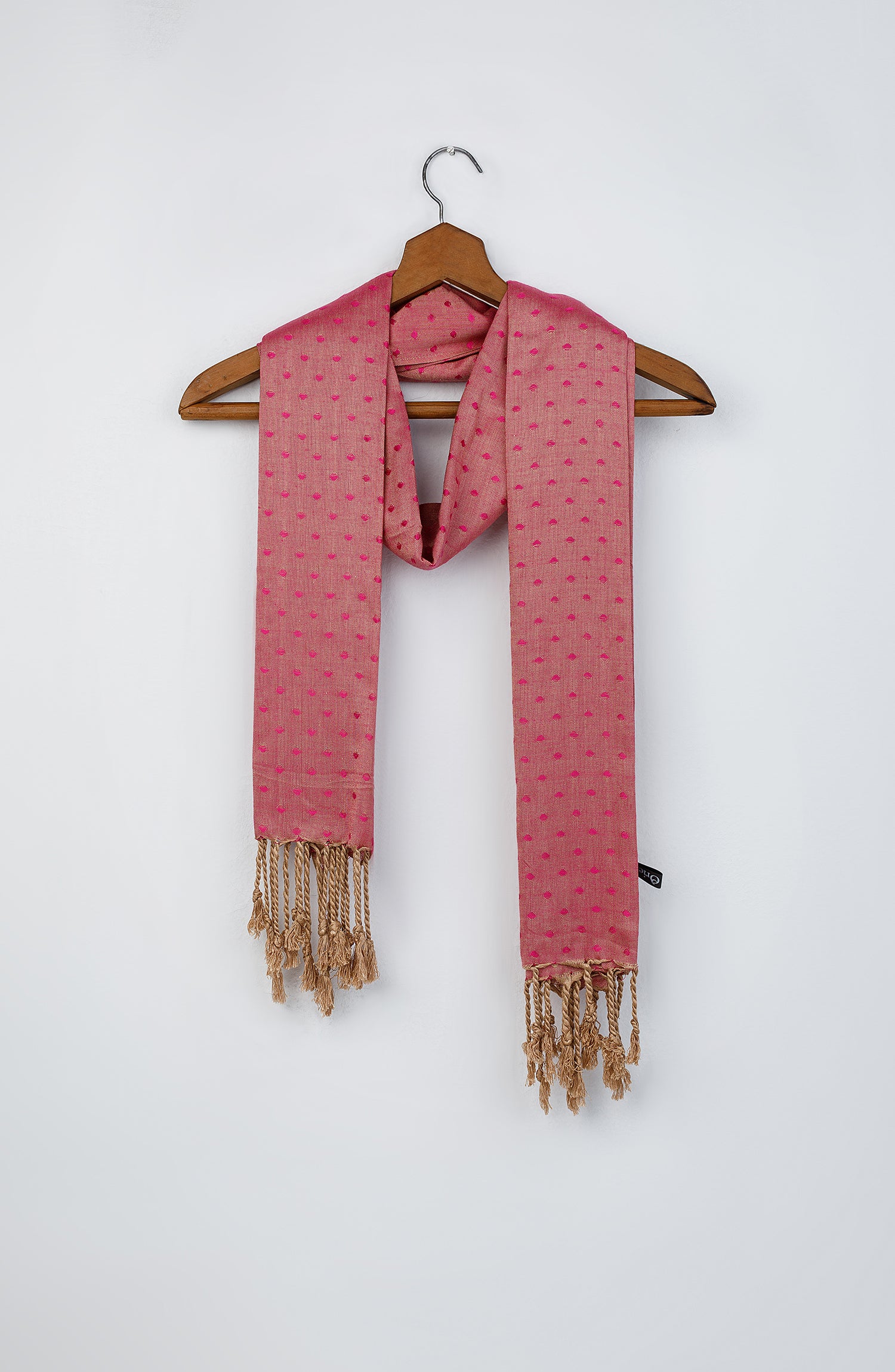 NA-D-PL-23-037 RED COTTON  ACCESSORIES SCARF