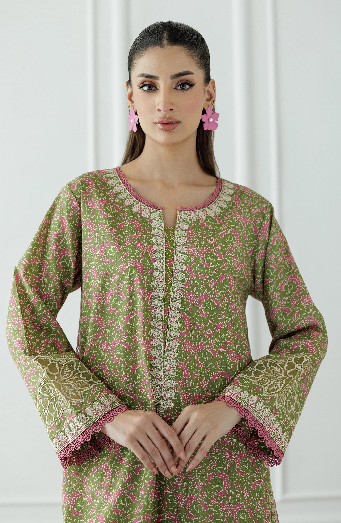 Stitched | 2 Piece | Embroidered | Cambric Shirt | WRCC25S-2045/S GREEN