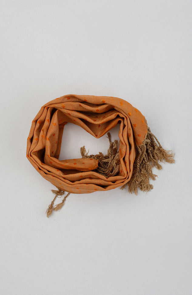 NA-D-PL-23-039 PEACH COTTON  ACCESSORIES SCARF