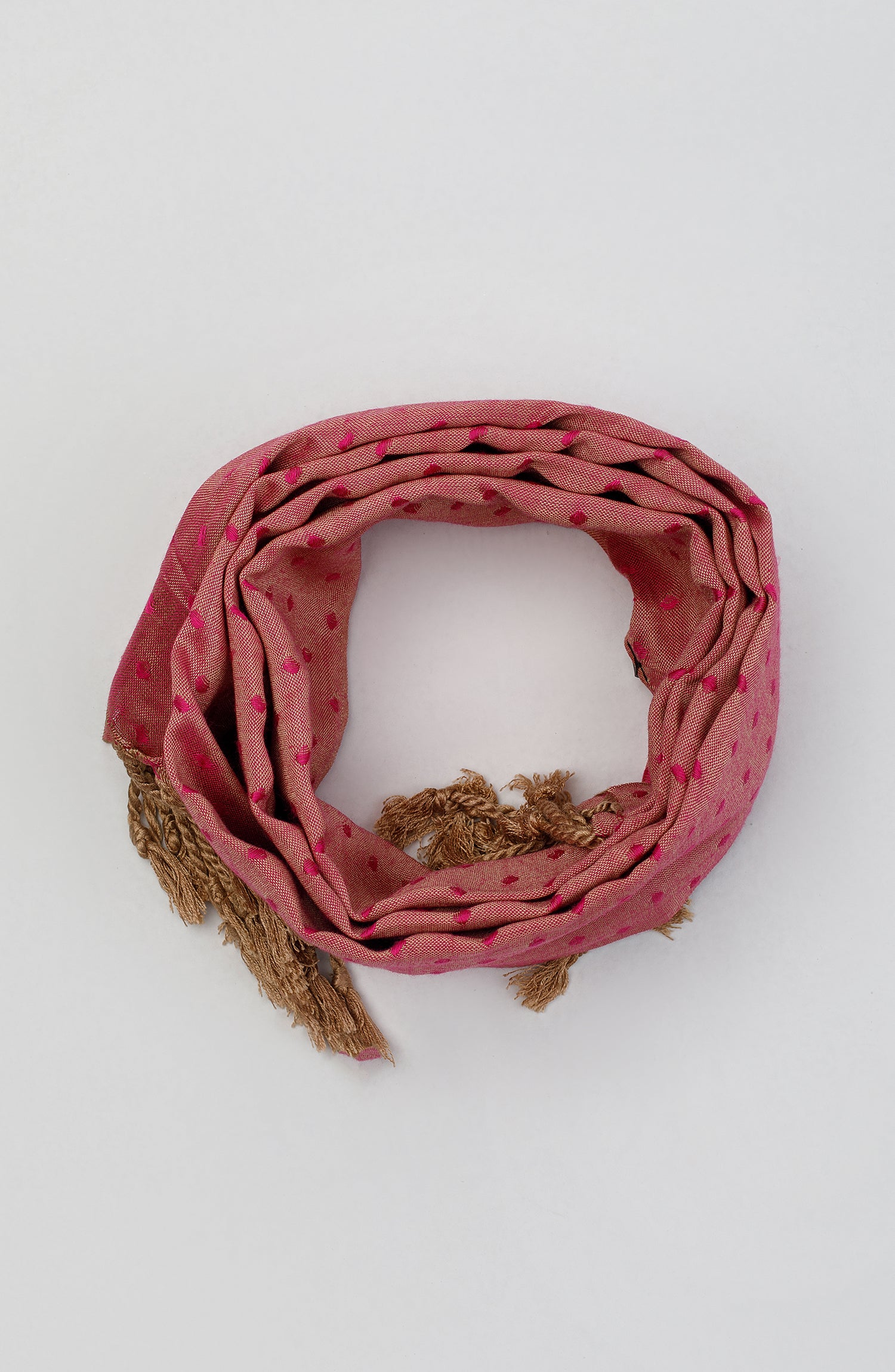 NA-D-PL-23-037 RED COTTON  ACCESSORIES SCARF
