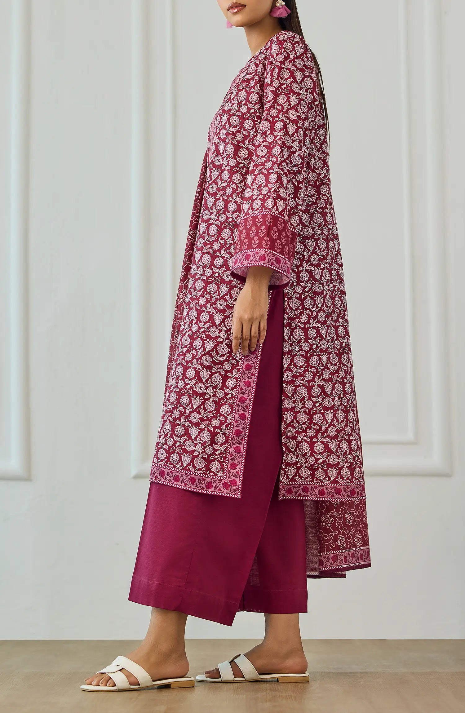 Unstitched | 3 Piece | Printed | Khaddar Shirt | OTL-25-446/U MAGENTA