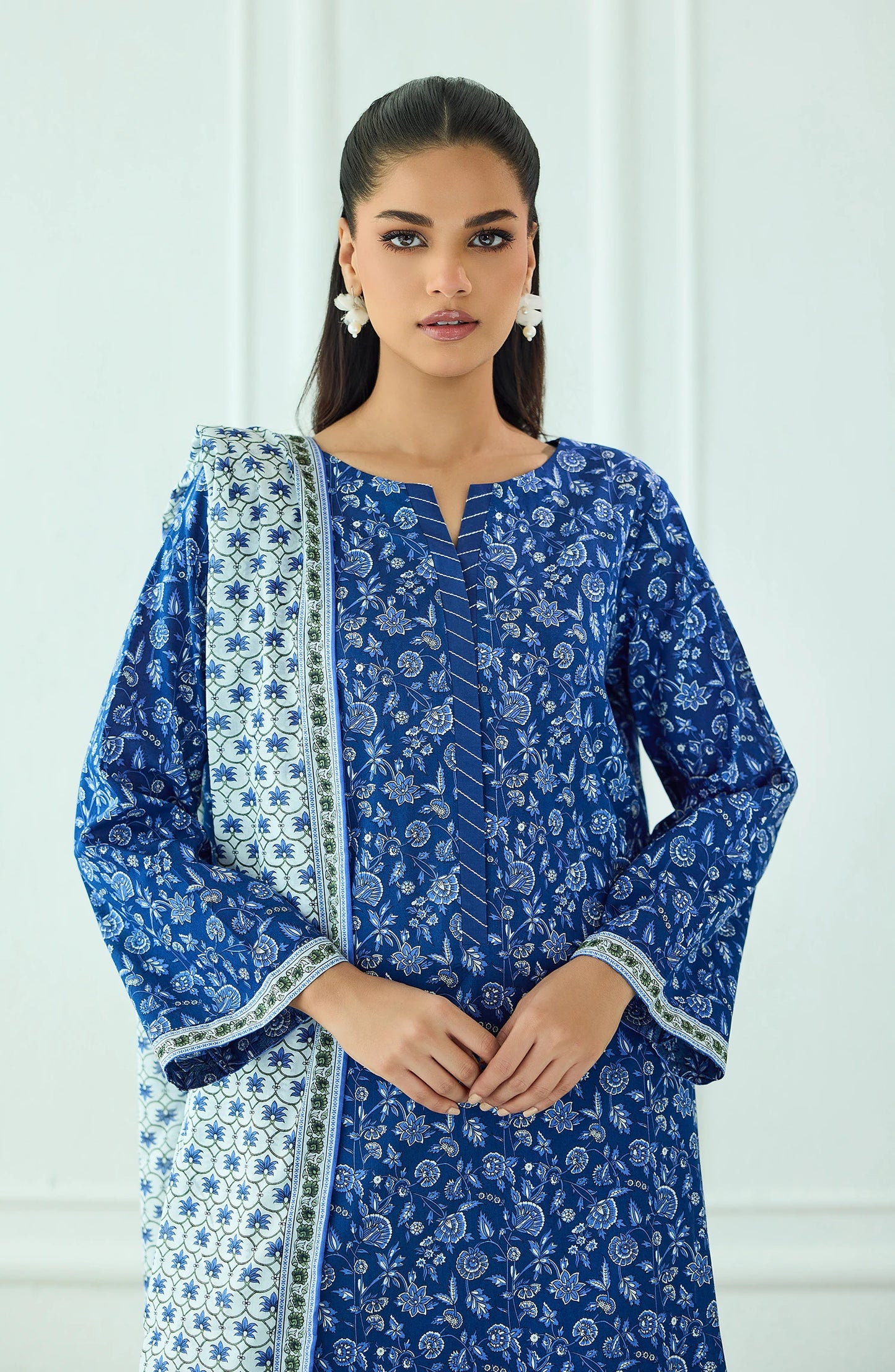 Unstitched | 3 Piece | Printed | Lawn Shirt | OTL-20335/U BLUE