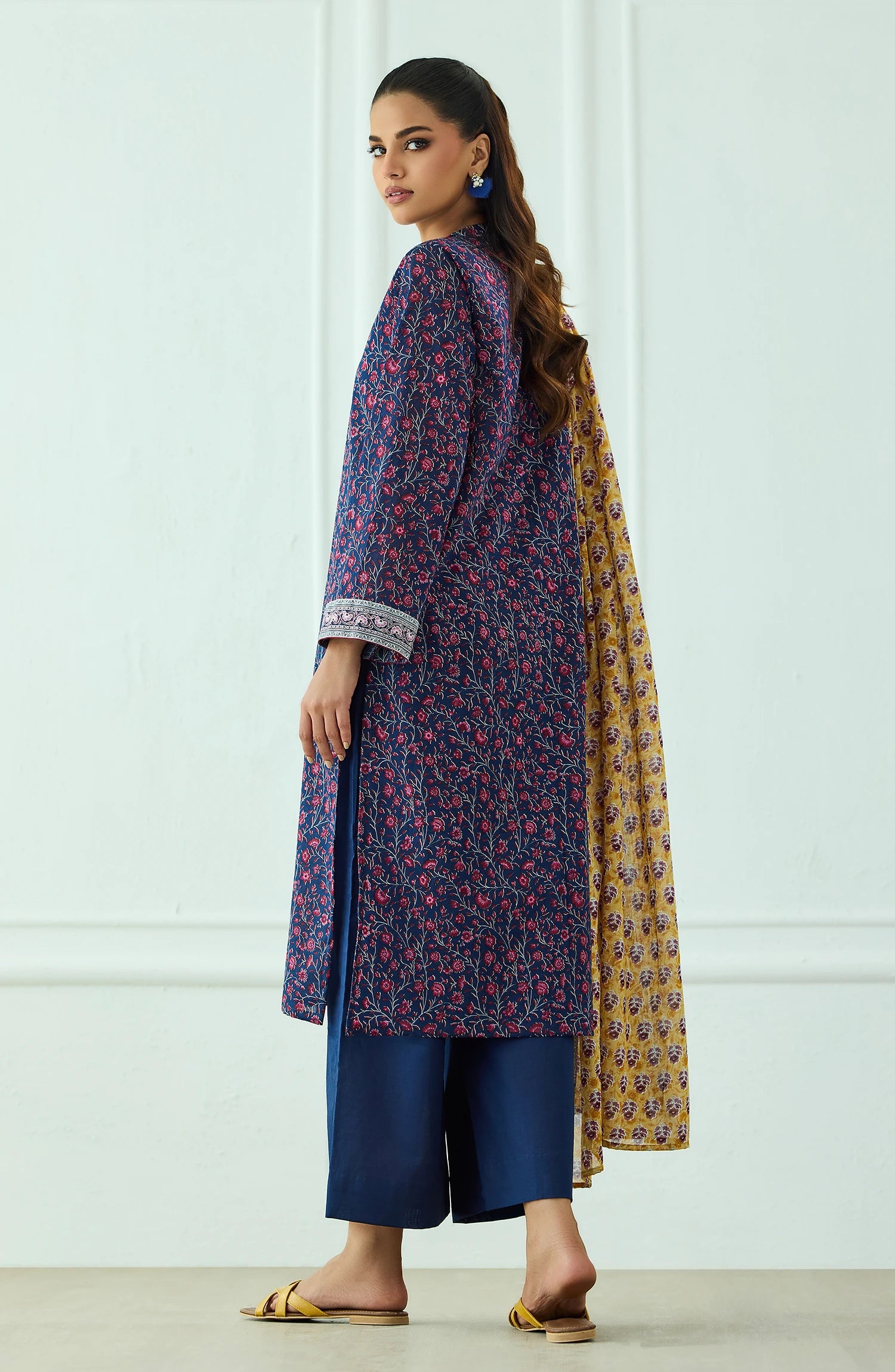 Unstitched | 3 Piece | Printed | Lawn Shirt | OTL-20535/U BLUE