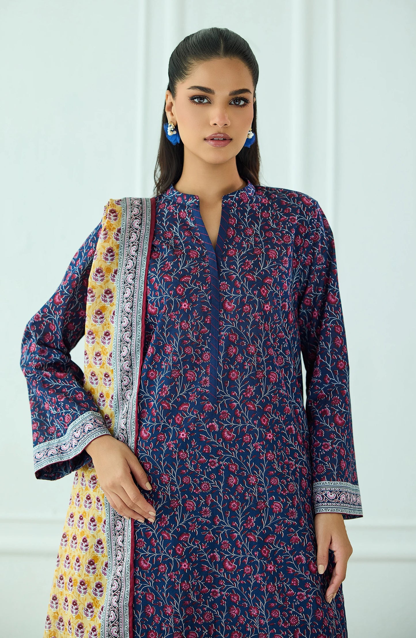 Unstitched | 3 Piece | Printed | Lawn Shirt | OTL-20535/U BLUE