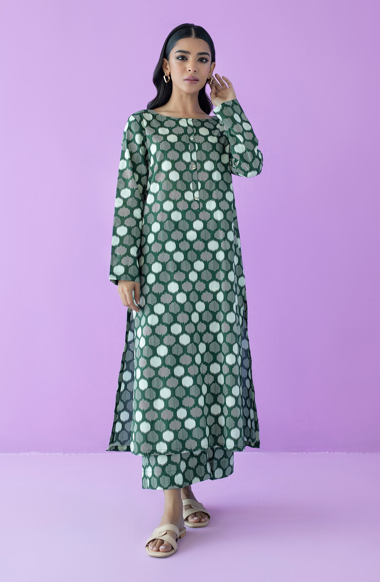 NRDS-23-101/U D.GREEN LAWN  UNSTITCHED SHIRT PANTS