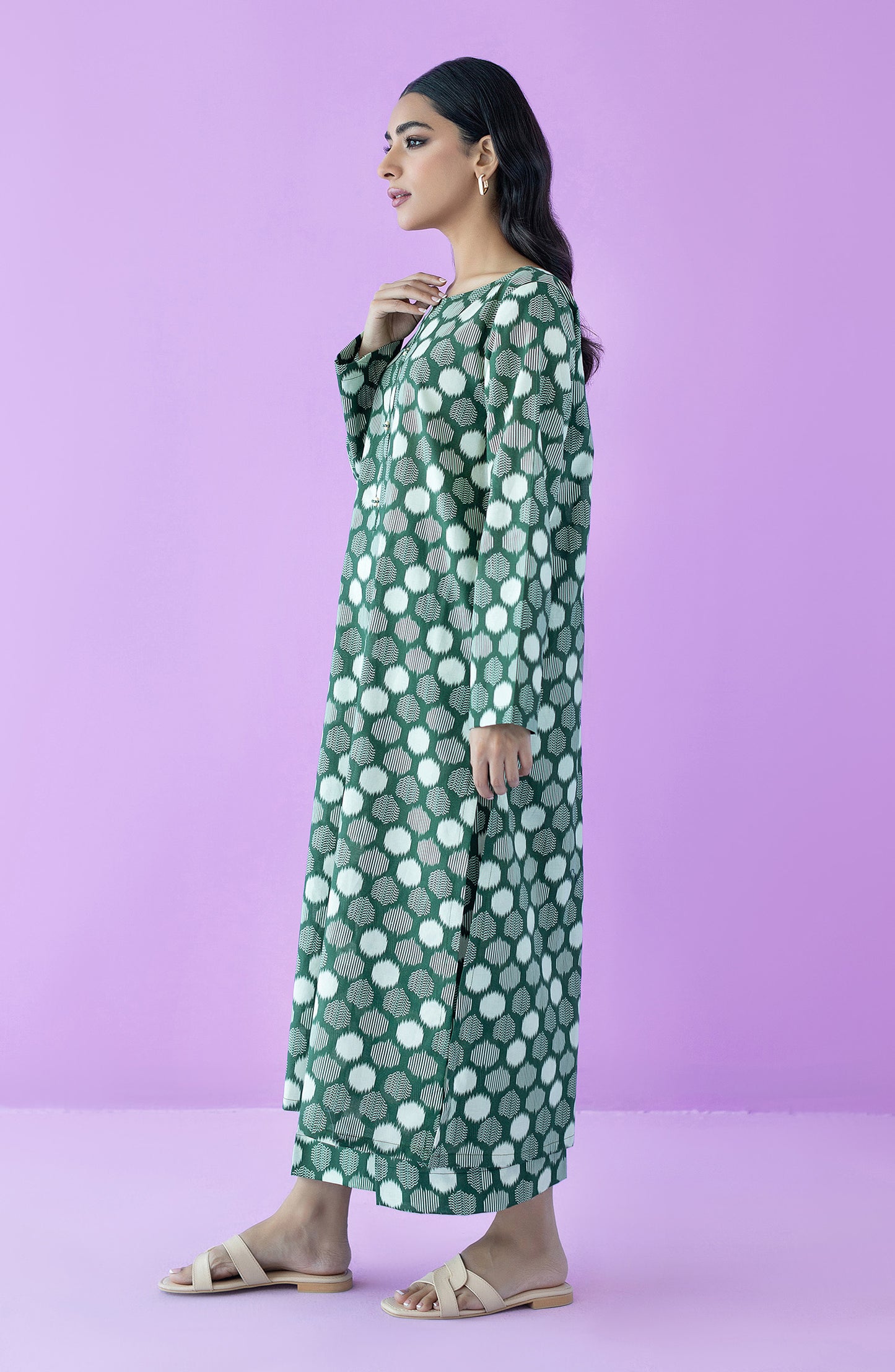 NRDS-23-101/U D.GREEN LAWN  UNSTITCHED SHIRT PANTS