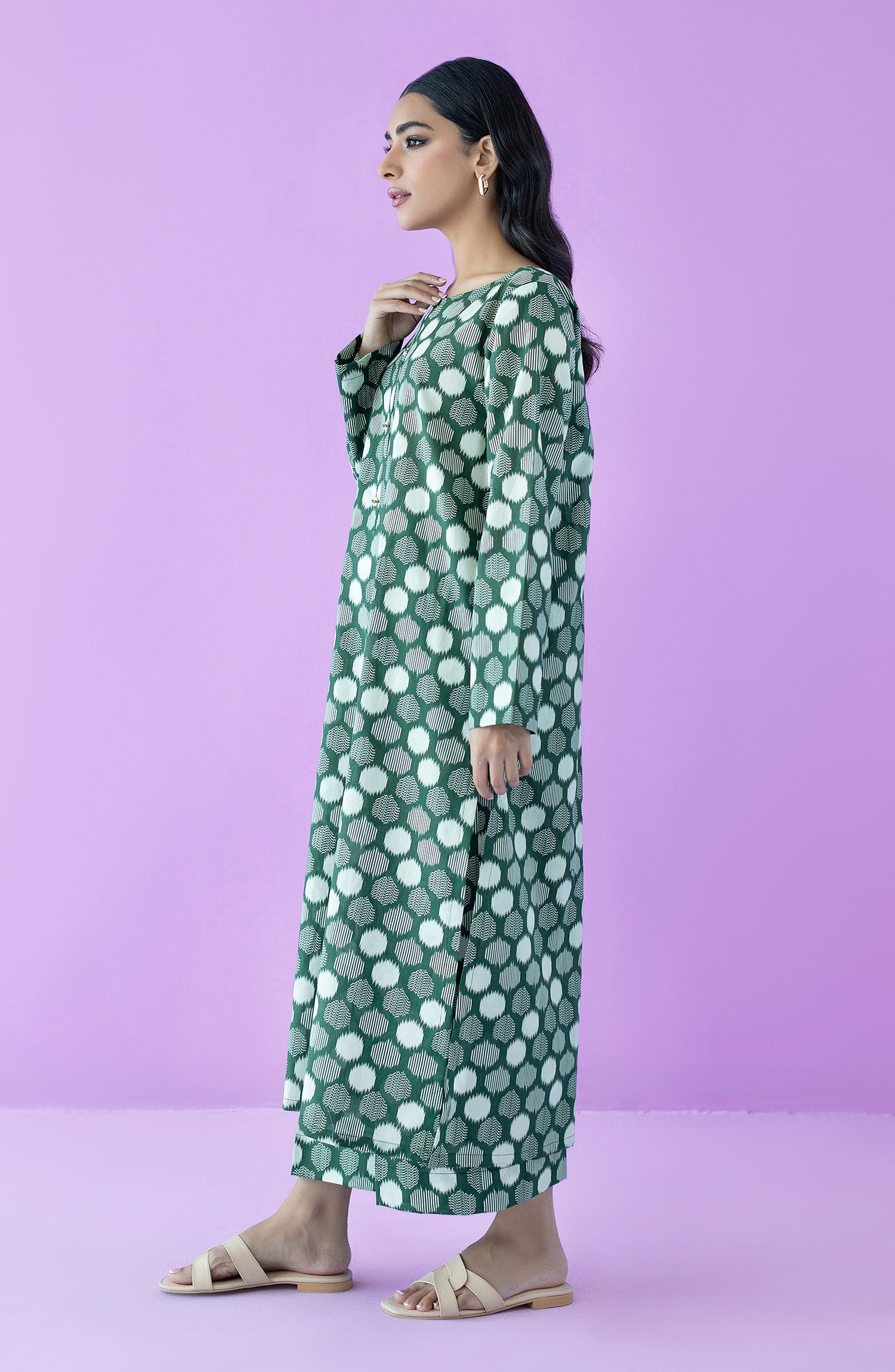 NRDS-23-101/U D.GREEN LAWN  UNSTITCHED SHIRT PANTS