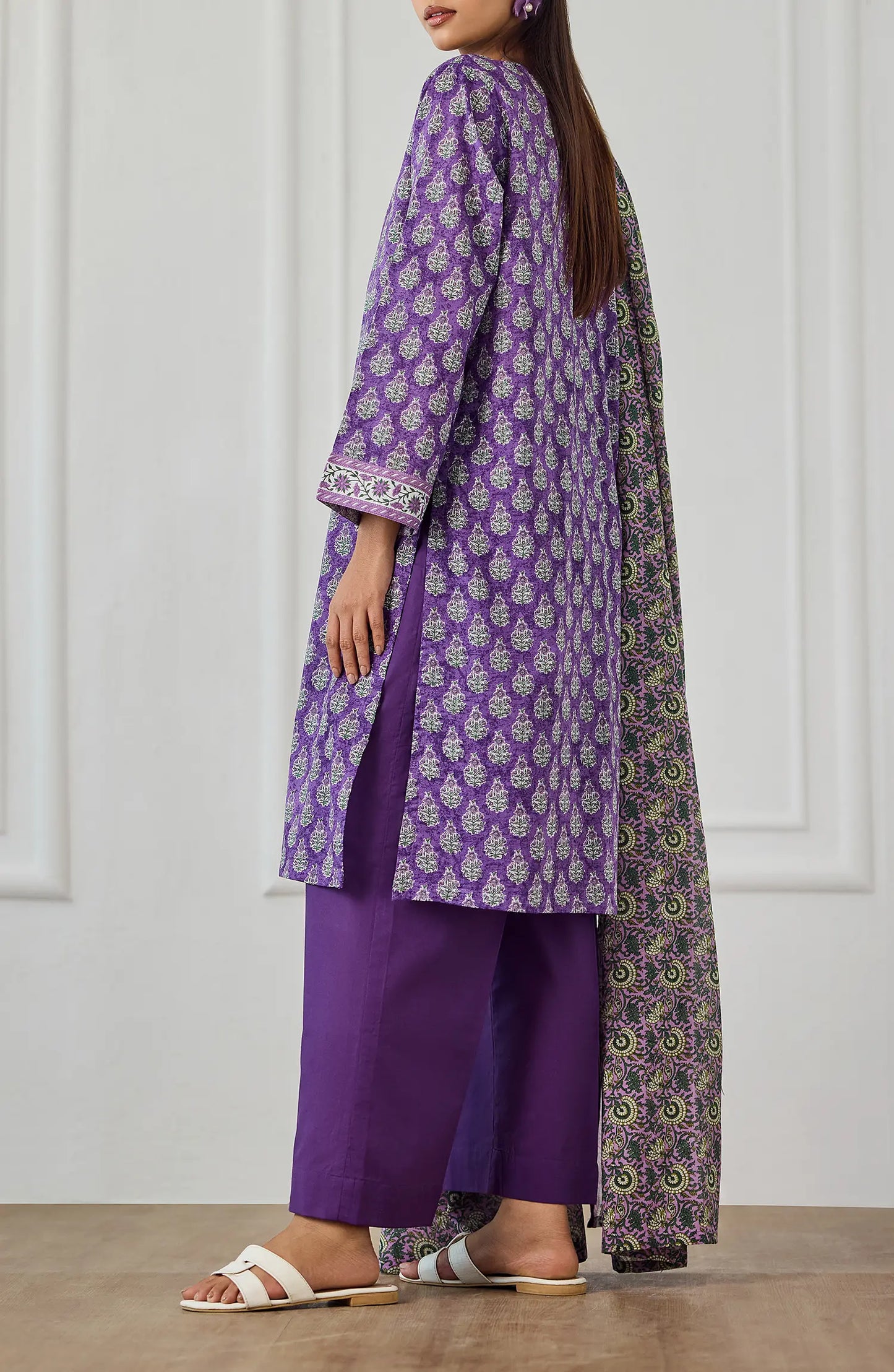 Unstitched | 3 Piece | Printed | Lawn Shirt | OTL-25-515/U PURPLE