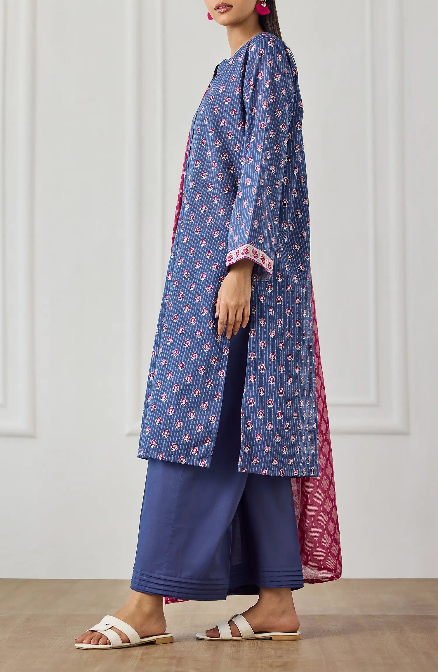 Unstitched | 3 Piece | Printed | Lawn Shirt | OTL-25-546/U BLUE