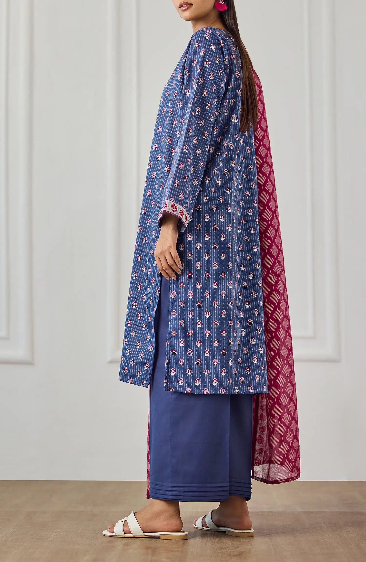 Unstitched | 3 Piece | Printed | Lawn Shirt | OTL-25-546/U BLUE