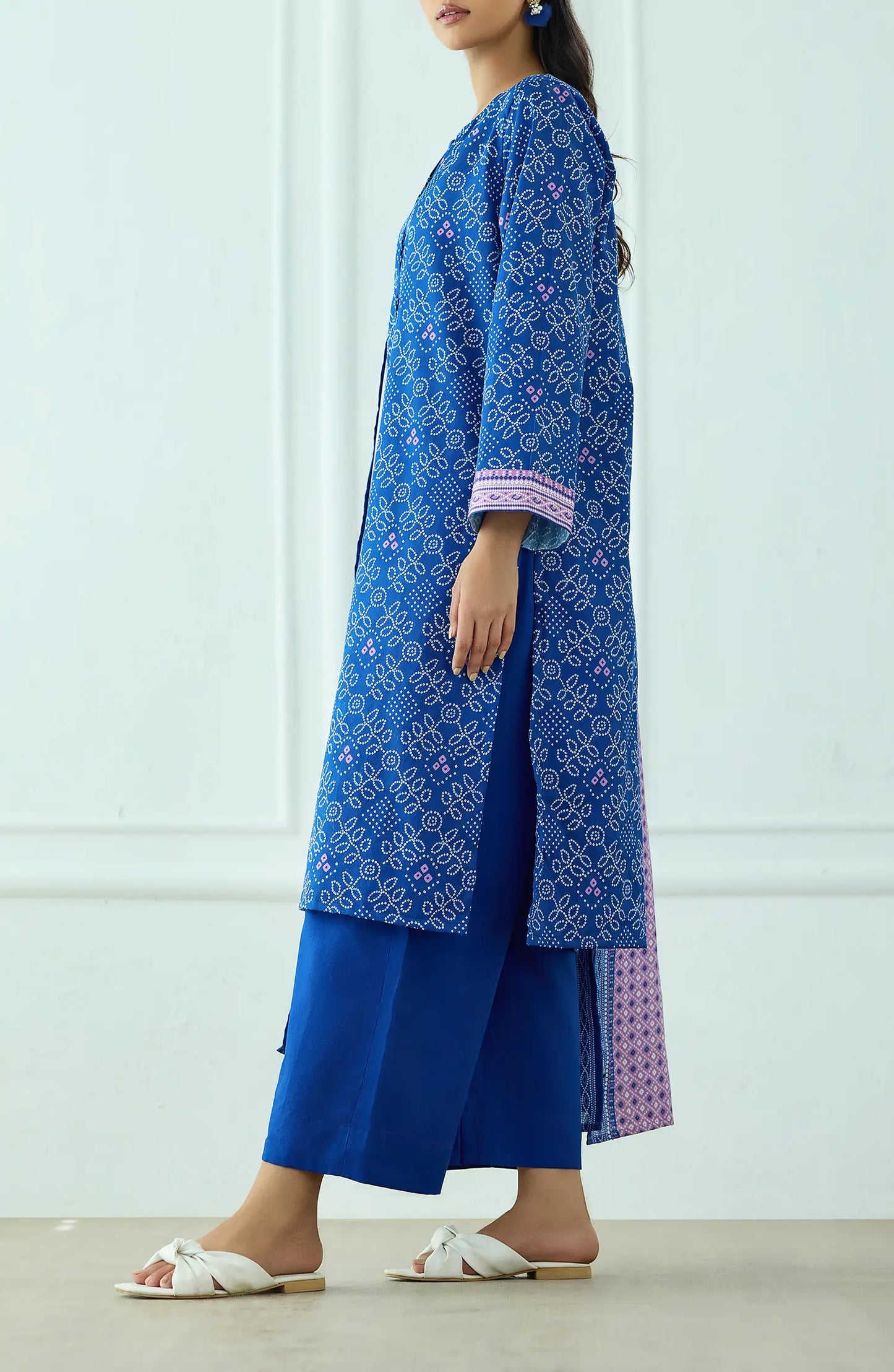 Unstitched | 3 Piece | Printed | Cottel Shirt | OTL-20565/U BLUE