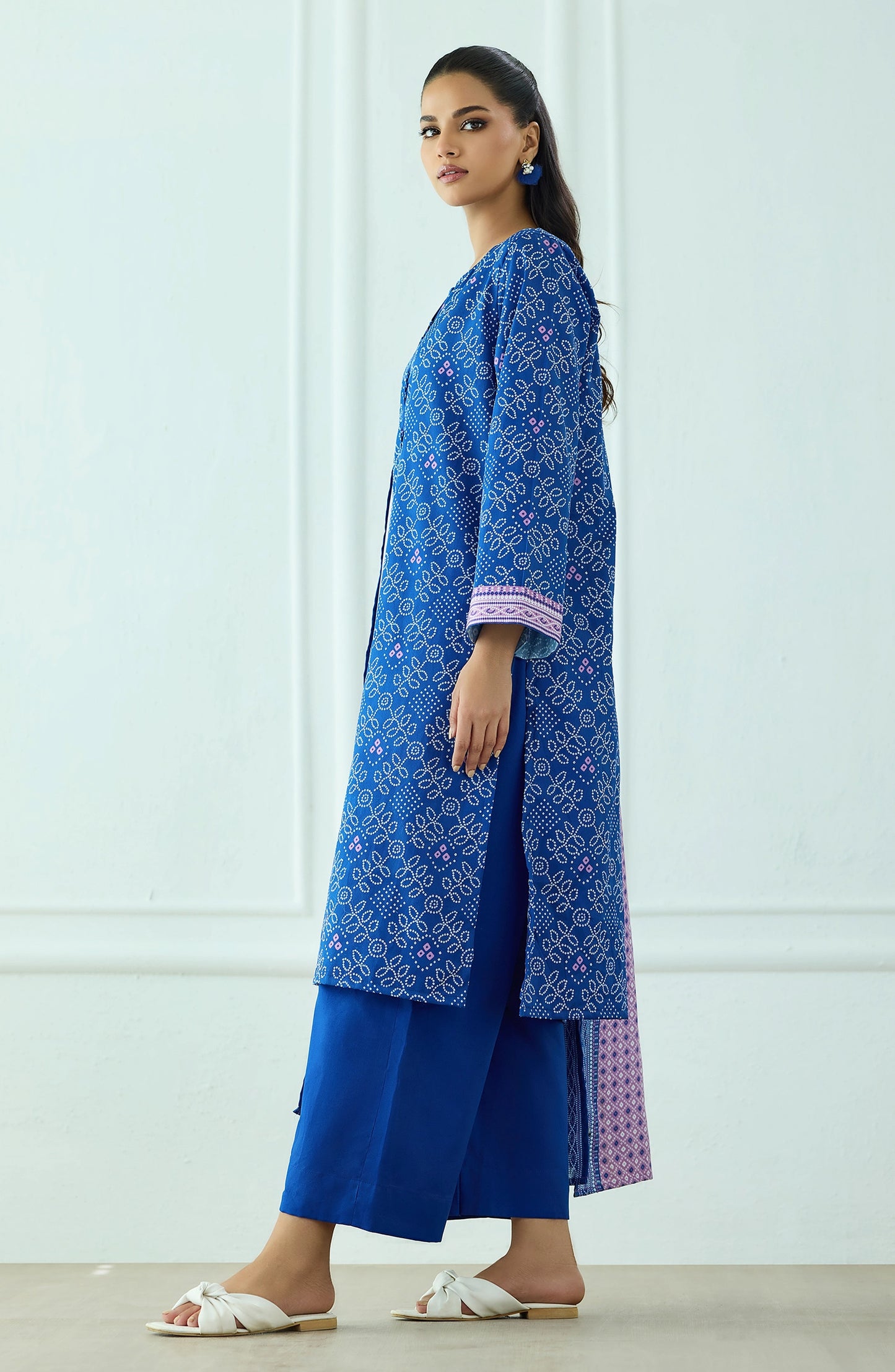 Unstitched | 3 Piece | Printed | Cottel Shirt | OTL-20565/U BLUE