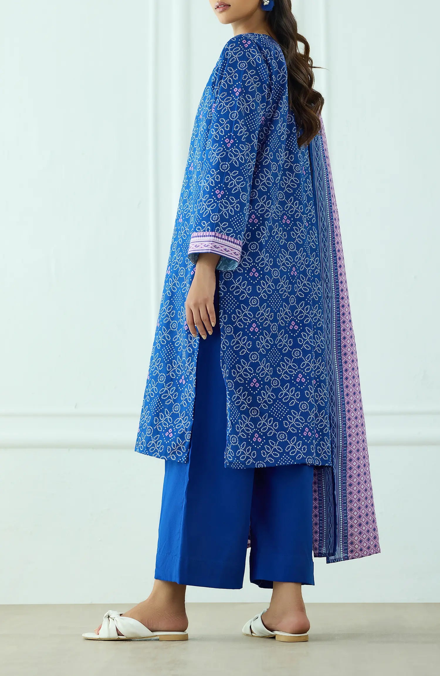 Unstitched | 3 Piece | Printed | Cottel Shirt | OTL-20565/U BLUE