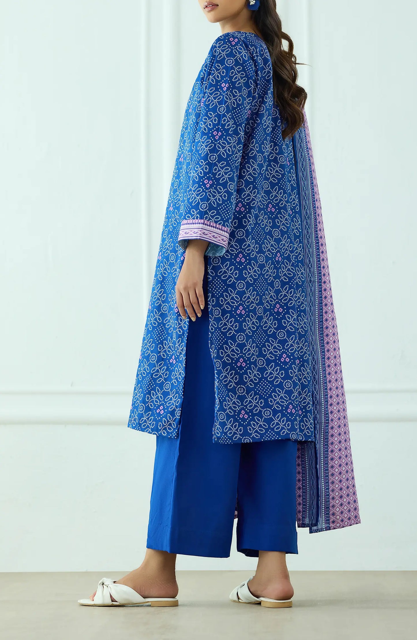 Unstitched | 3 Piece | Printed | Cottel Shirt | OTL-20565/U BLUE