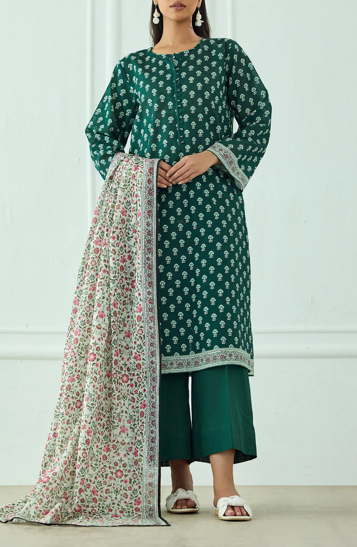 Unstitched | 3 Piece | Printed | OTL-25-437/U GREEN