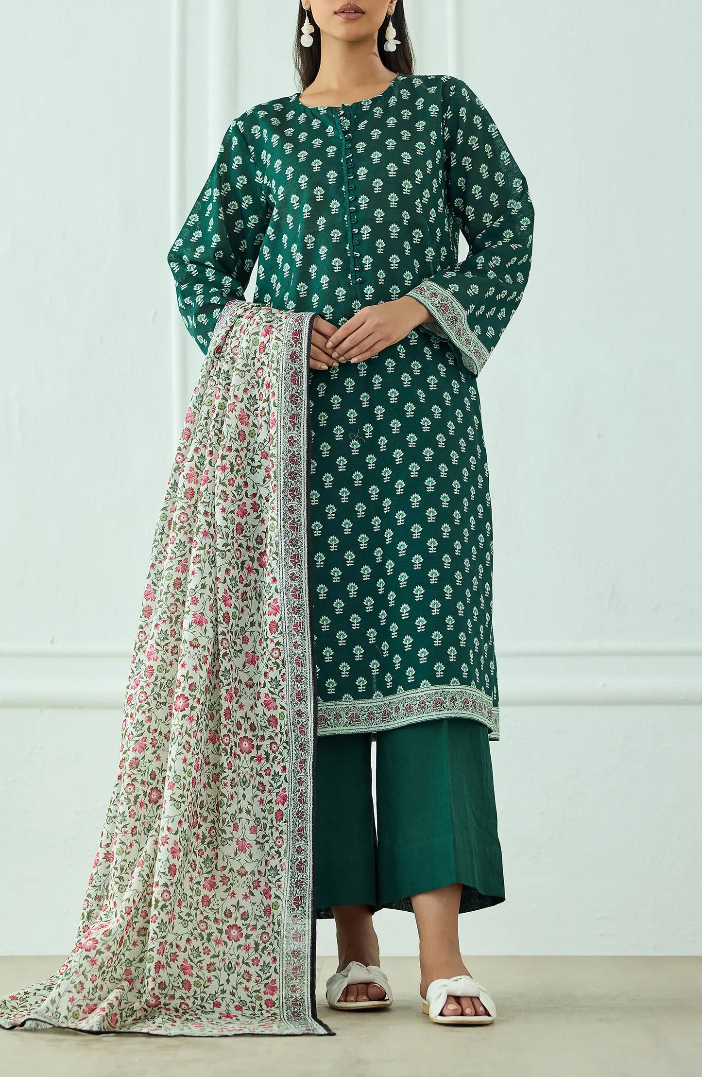 Unstitched | 3 Piece | Printed | OTL-25-437/U GREEN