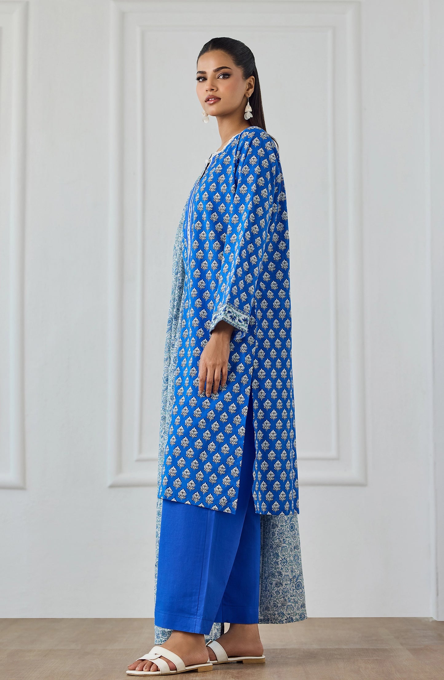 Unstitched | 3 Piece | Printed | Lawn Shirt | OTL-25-516/U BLUE