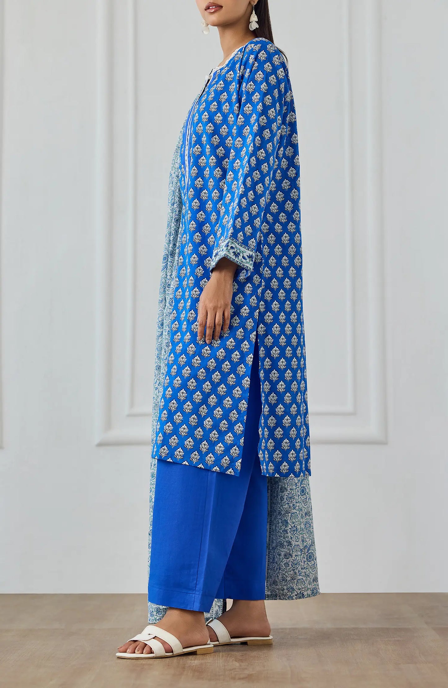 Unstitched | 3 Piece | Printed | Lawn Shirt | OTL-25-516/U BLUE