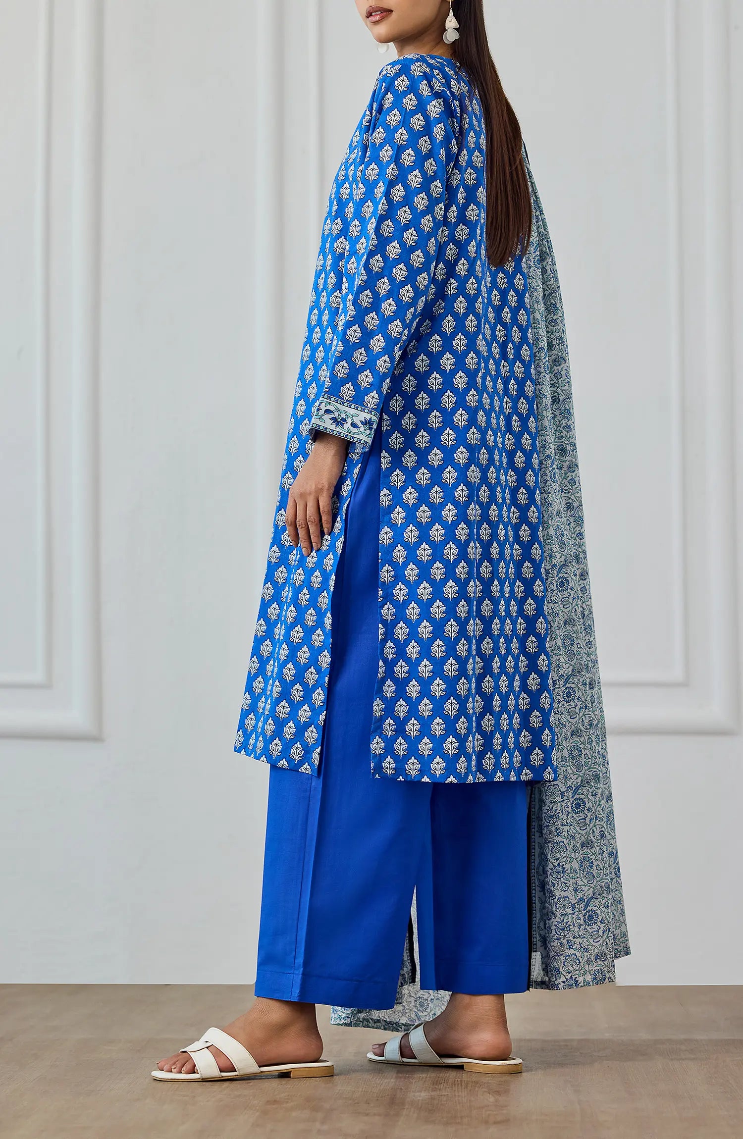 Unstitched | 3 Piece | Printed | Lawn Shirt | OTL-25-516/U BLUE