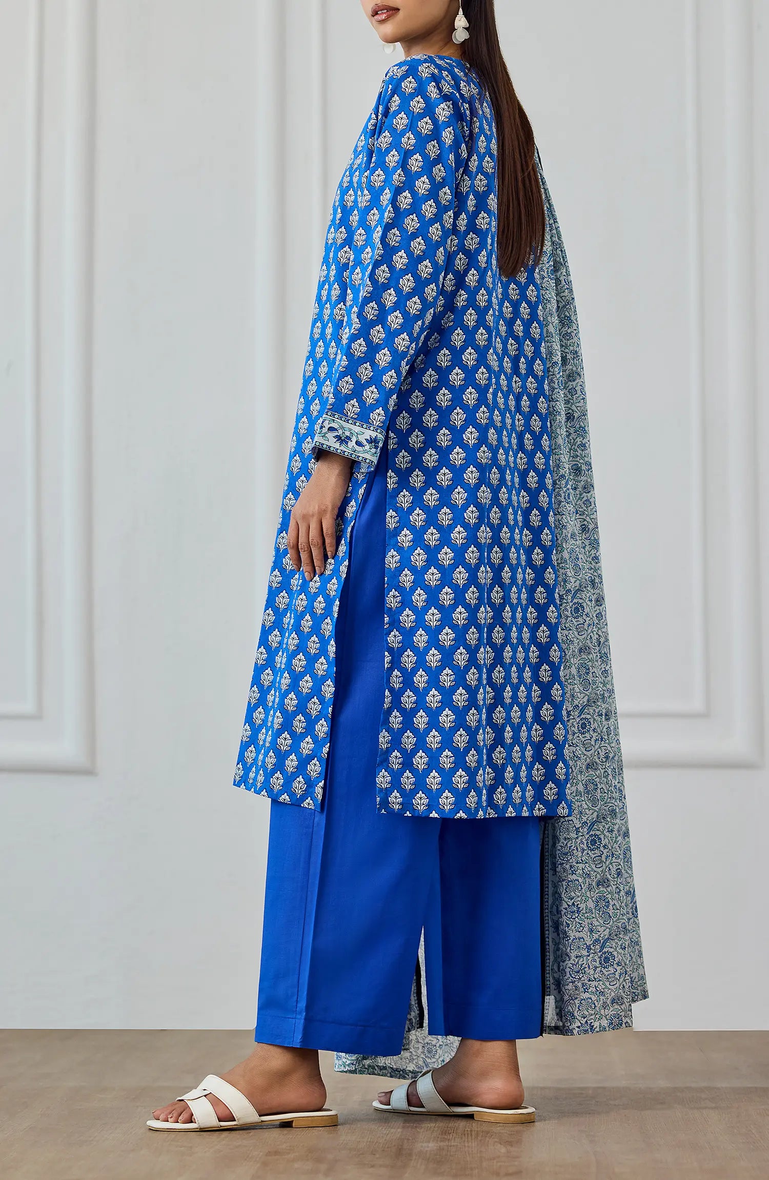 Stitched | 3 Piece | Printed | Lawn Shirt | OTL-25-516/S BLUE