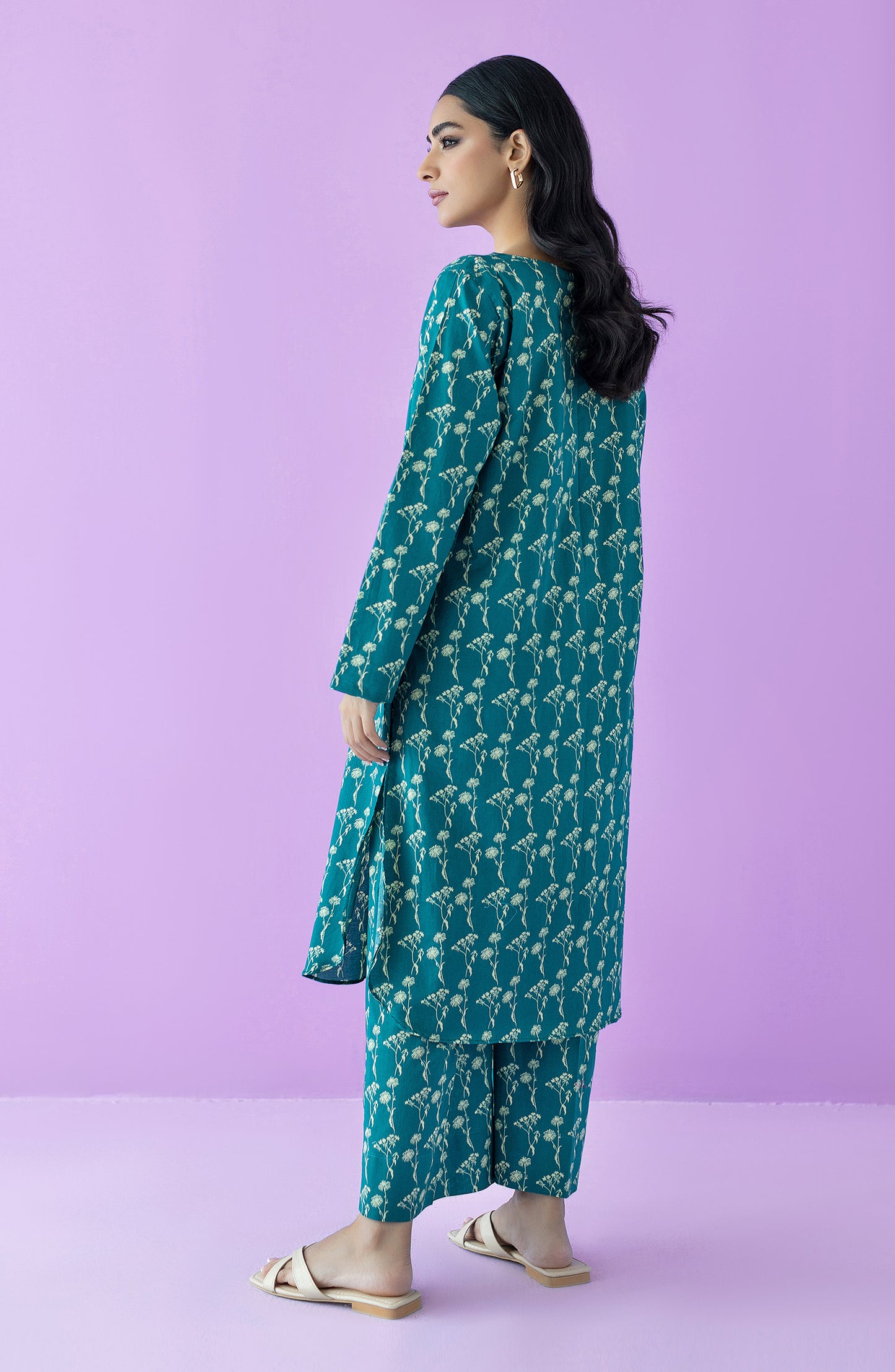 NRDS-23-103/U TEAL LAWN  UNSTITCHED SHIRT PANTS