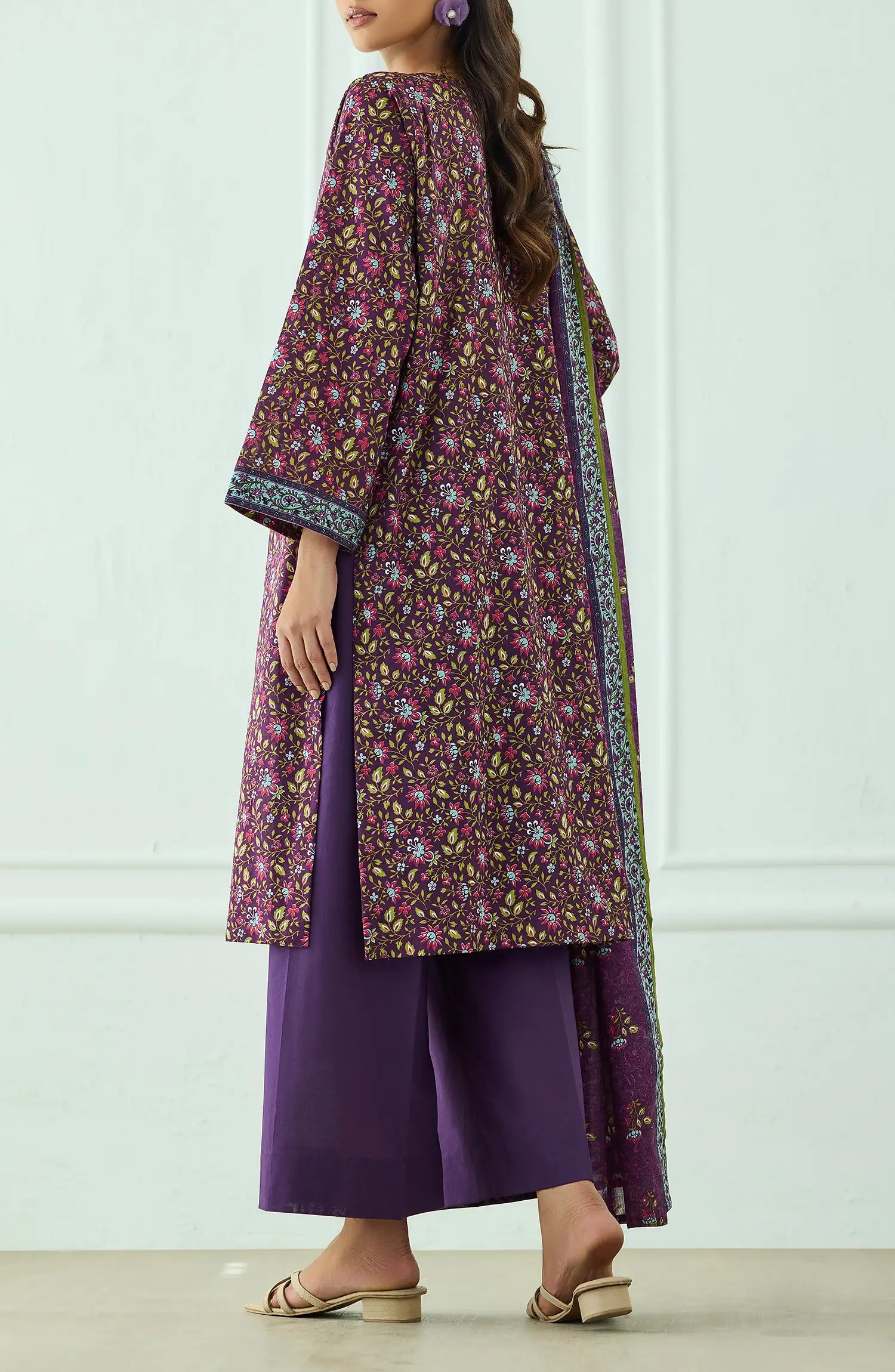 Unstitched | 3 Piece | Printed | Lawn Shirt | OTL-20555/U PURPLE