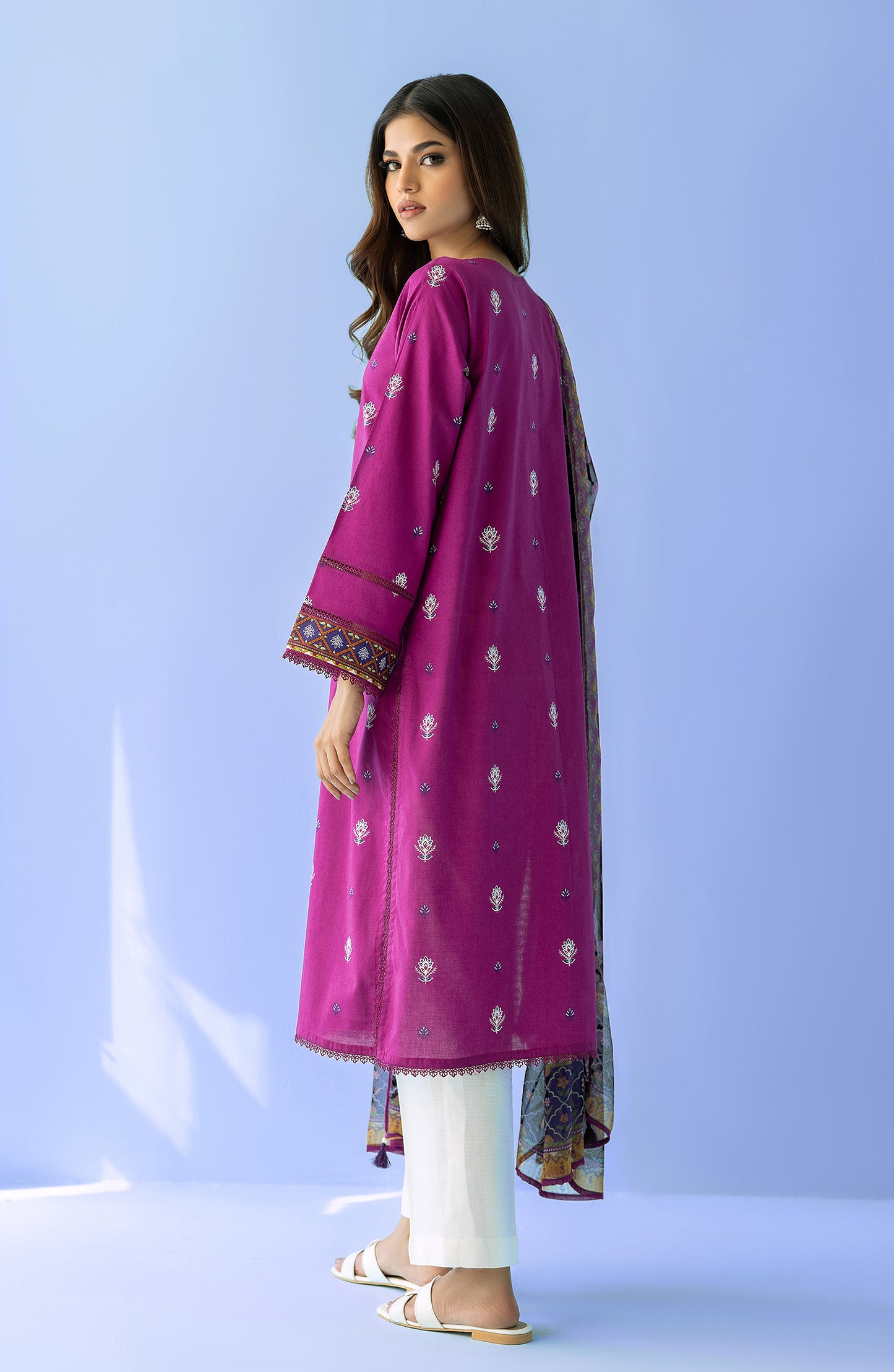 NRDS-24-014/S PINK LAWN  READY TO WEAR SHIRT DUPATTA